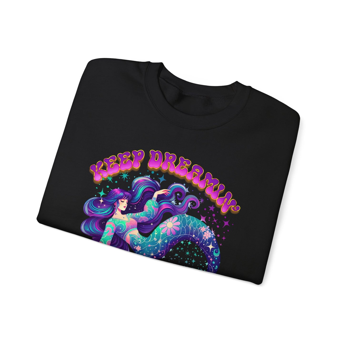 Keep Dreamin’ Pisces Sweatshirt | Celestial Mermaid Zodiac Crewneck | Cozy Astrology Gift for Dreamers | Water Sign Horoscope Apparel | Soft Star Sign Pullover