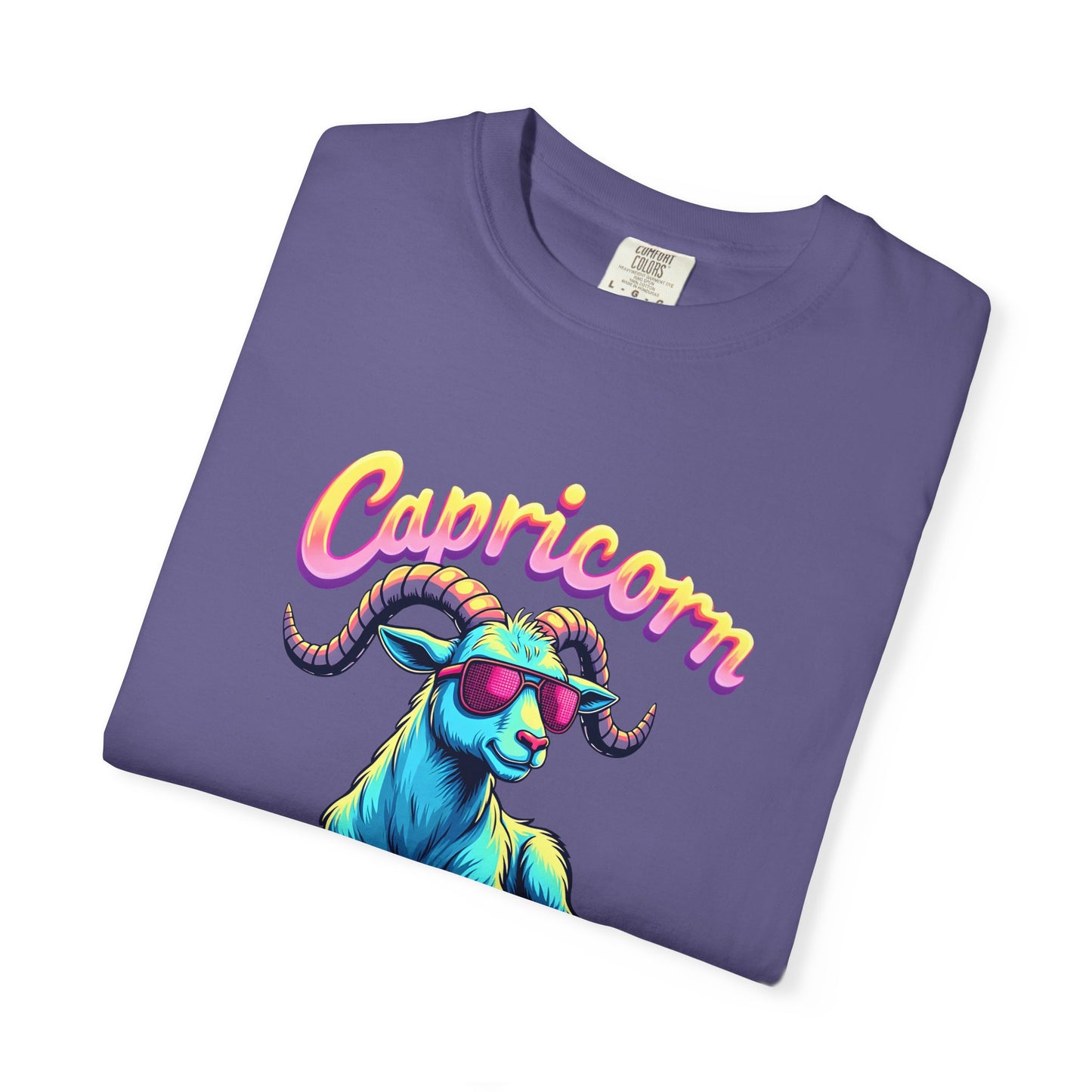 Capricorn G.O.A.T – Retro Neon Astrology Tee