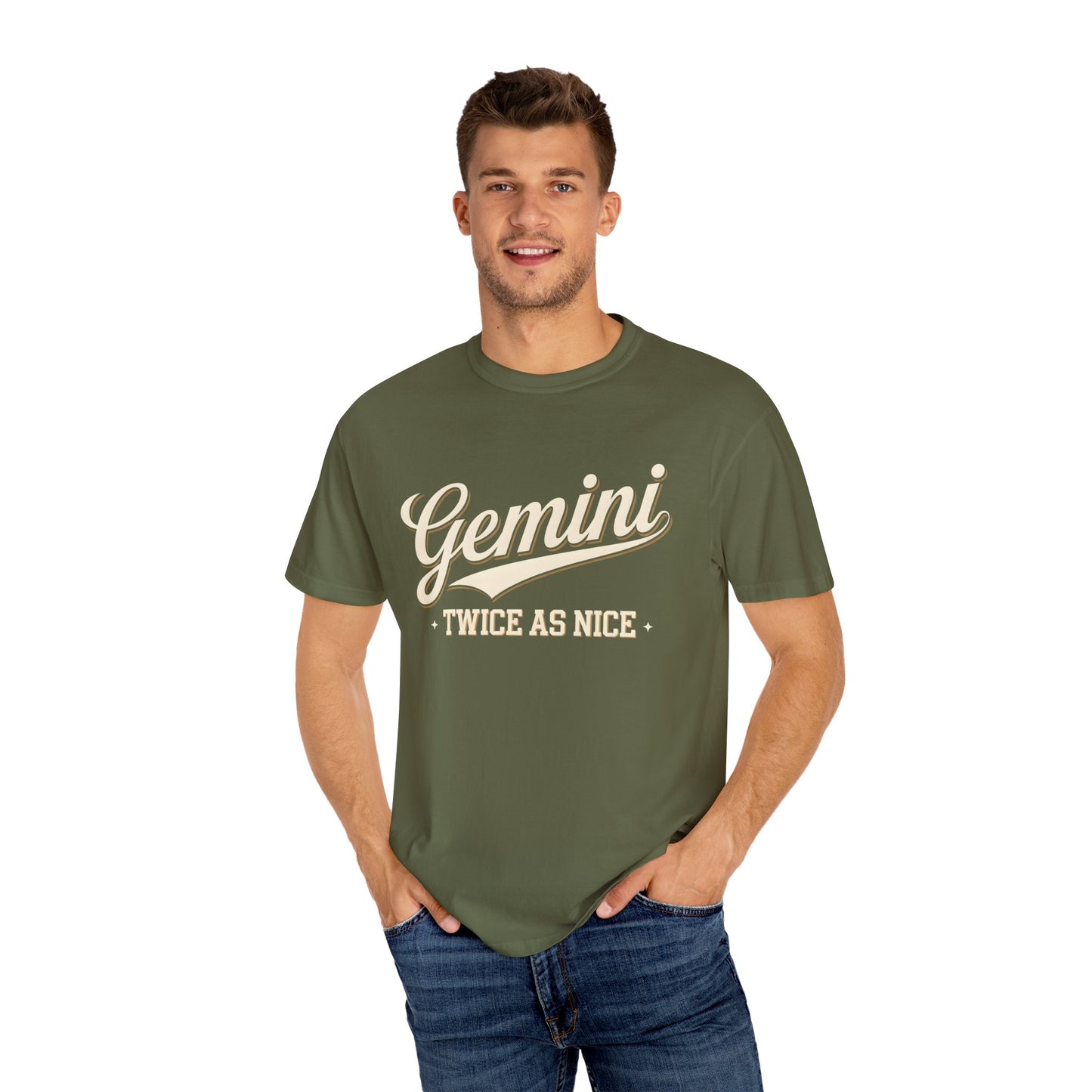 Gemini “Twice As Nice” Zodiac- Retro Astrology Tee - Unisex Graphic Shirt