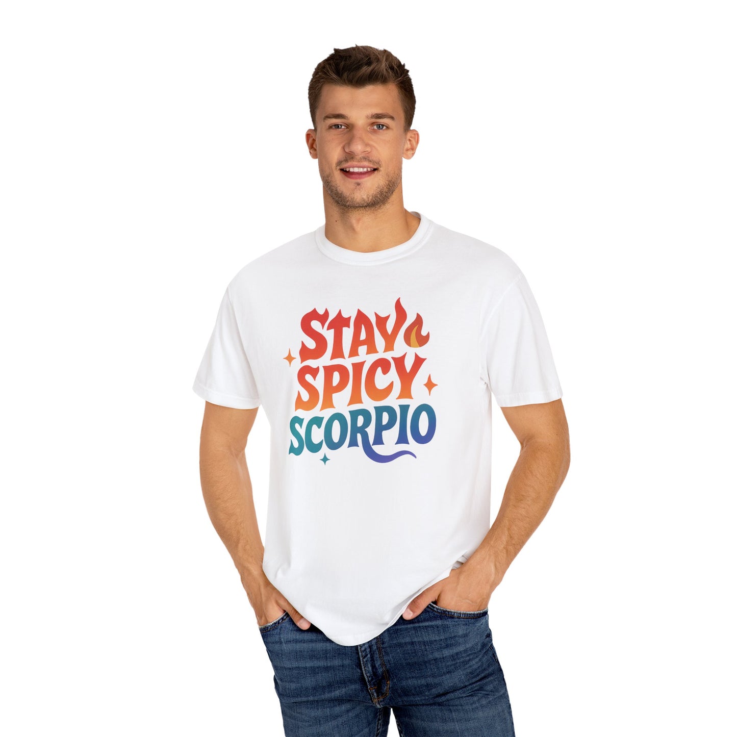 Stay Spicy Scorpio Tee – Colorful Zodiac Shirt