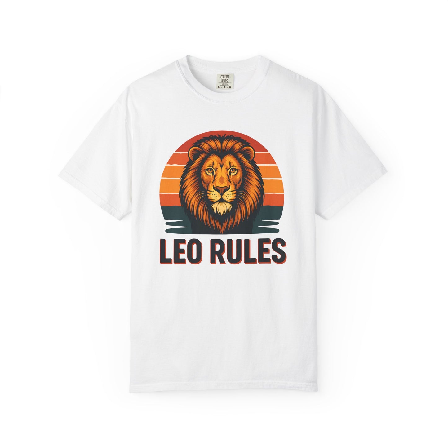 Leo Rules - Retro Rainbow Power Tee