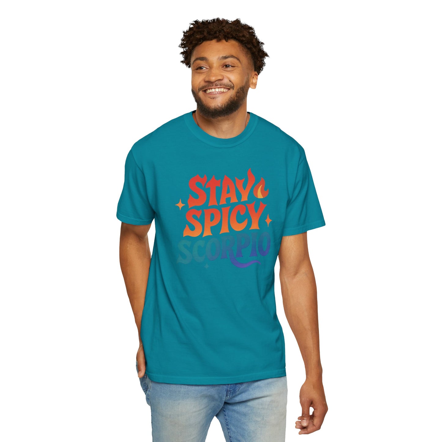 Stay Spicy Scorpio Tee – Colorful Zodiac Shirt