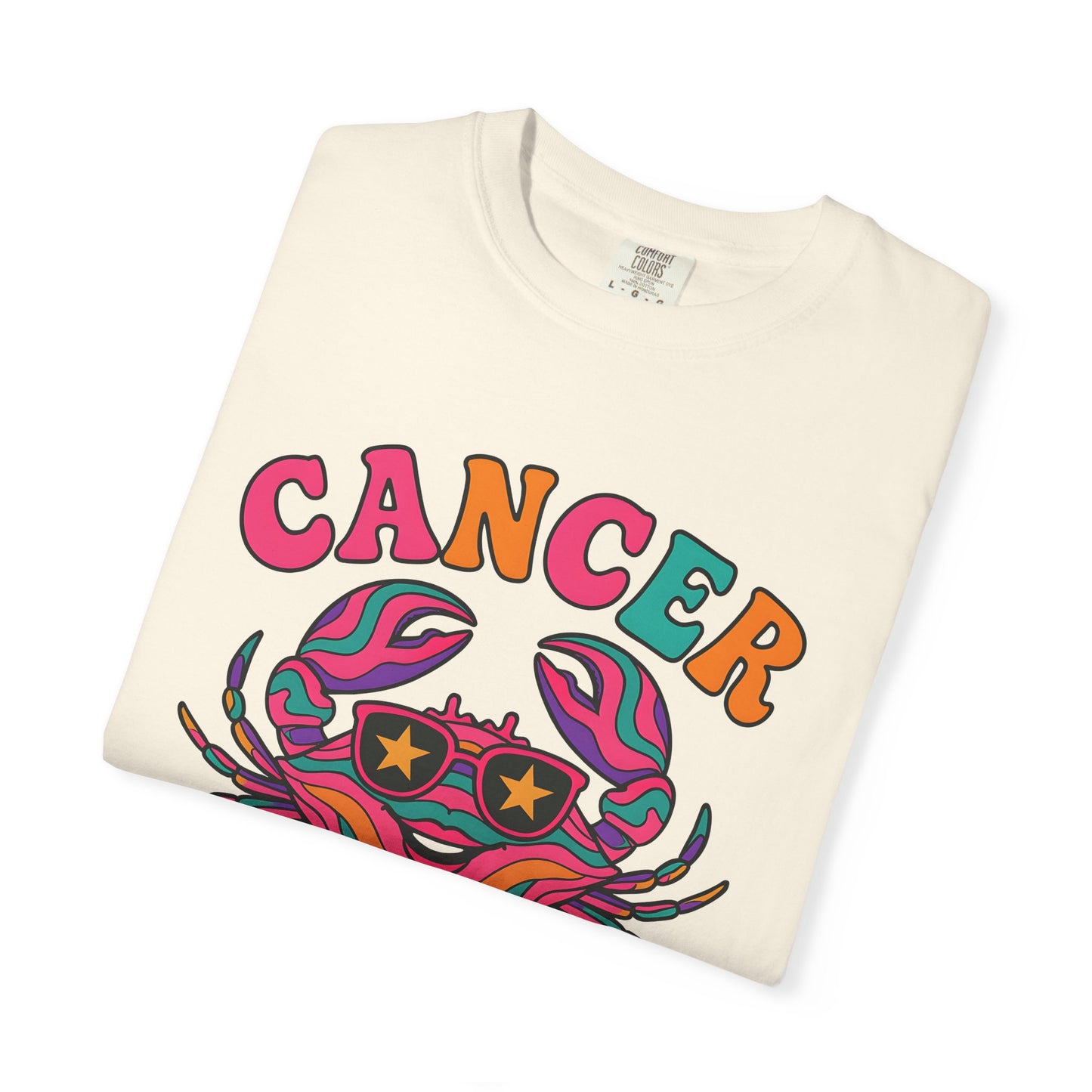 Cancer Vibes Tee – Colorful Retro Zodiac Shirt