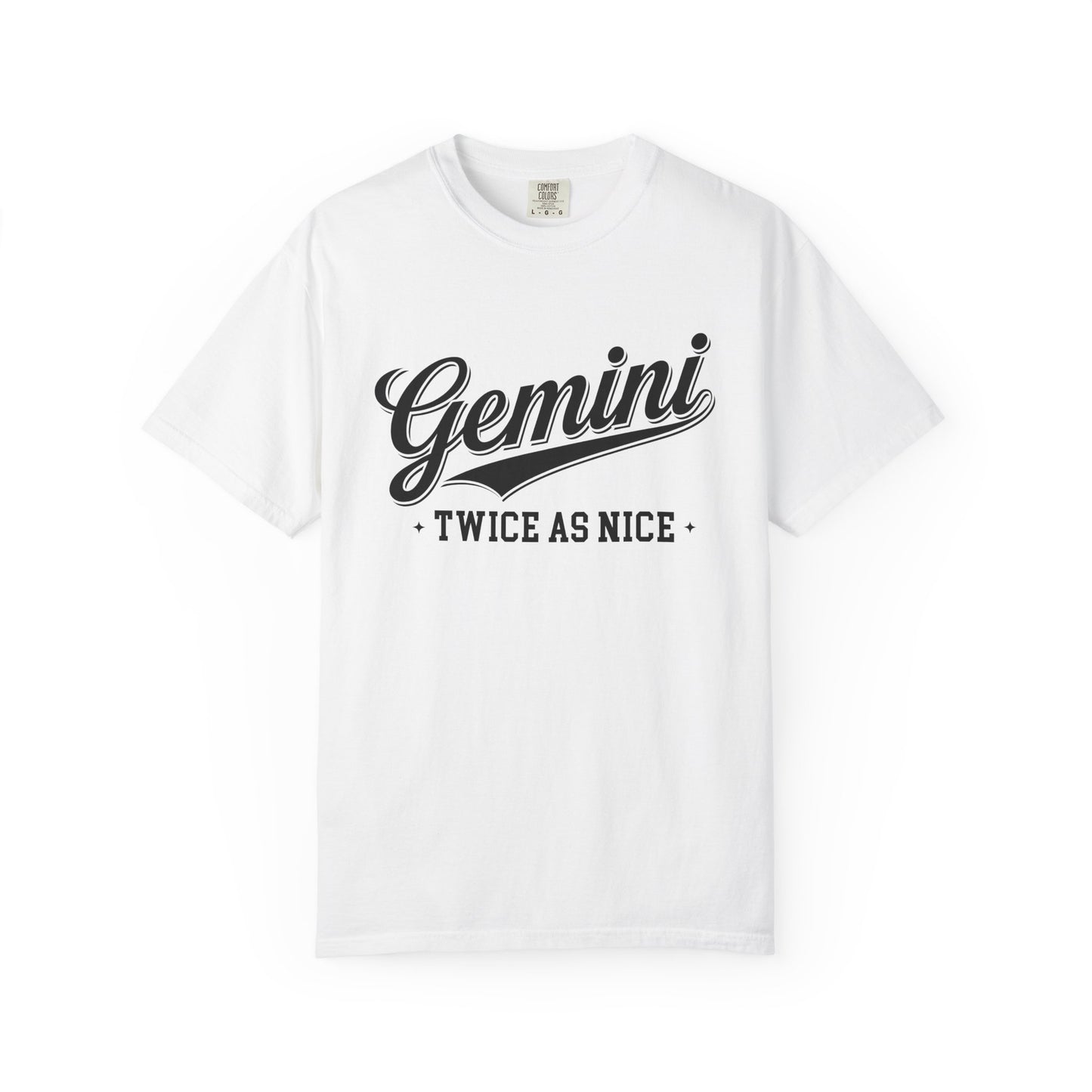 Gemini “Twice As Nice” Zodiac- Retro Astrology Tee - Unisex Graphic Shirt