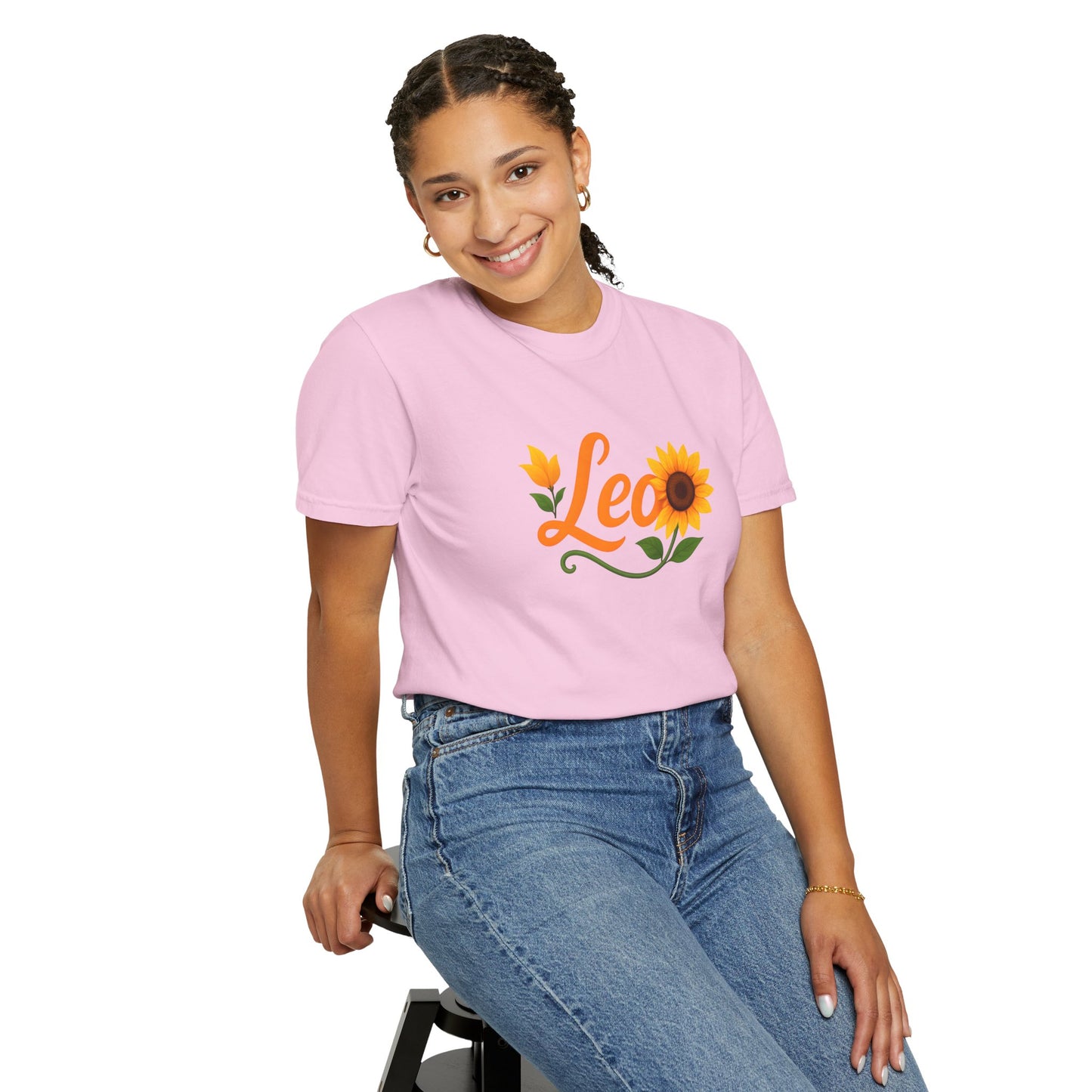 Leo Sunflower Tee β Retro Zodiac Shirt