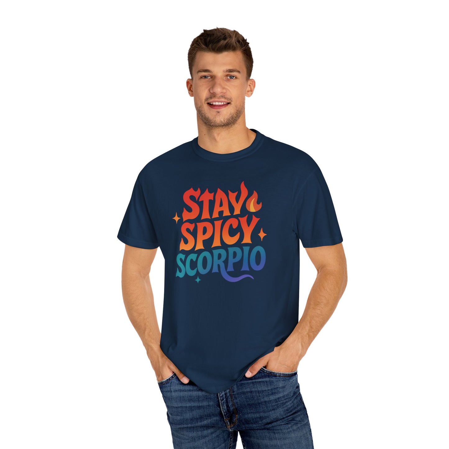 Stay Spicy Scorpio Tee – Colorful Zodiac Shirt