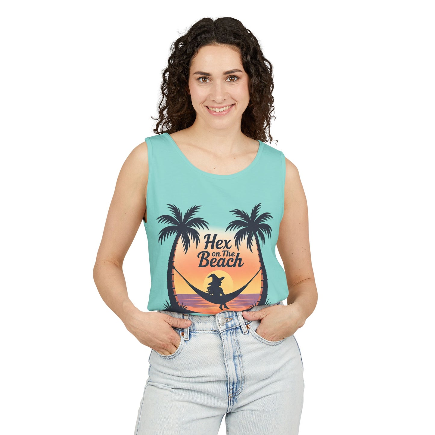 Hex on the Beach Tank – Wicked Retro Witchcore Shirt