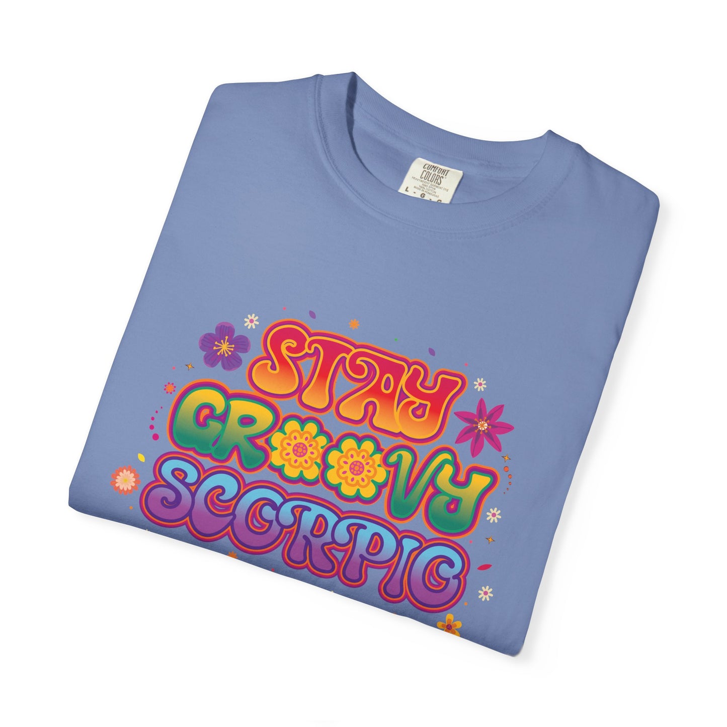 Stay Groovy Scorpio Tee – Groovy Flower Power Zodiac Shirt
