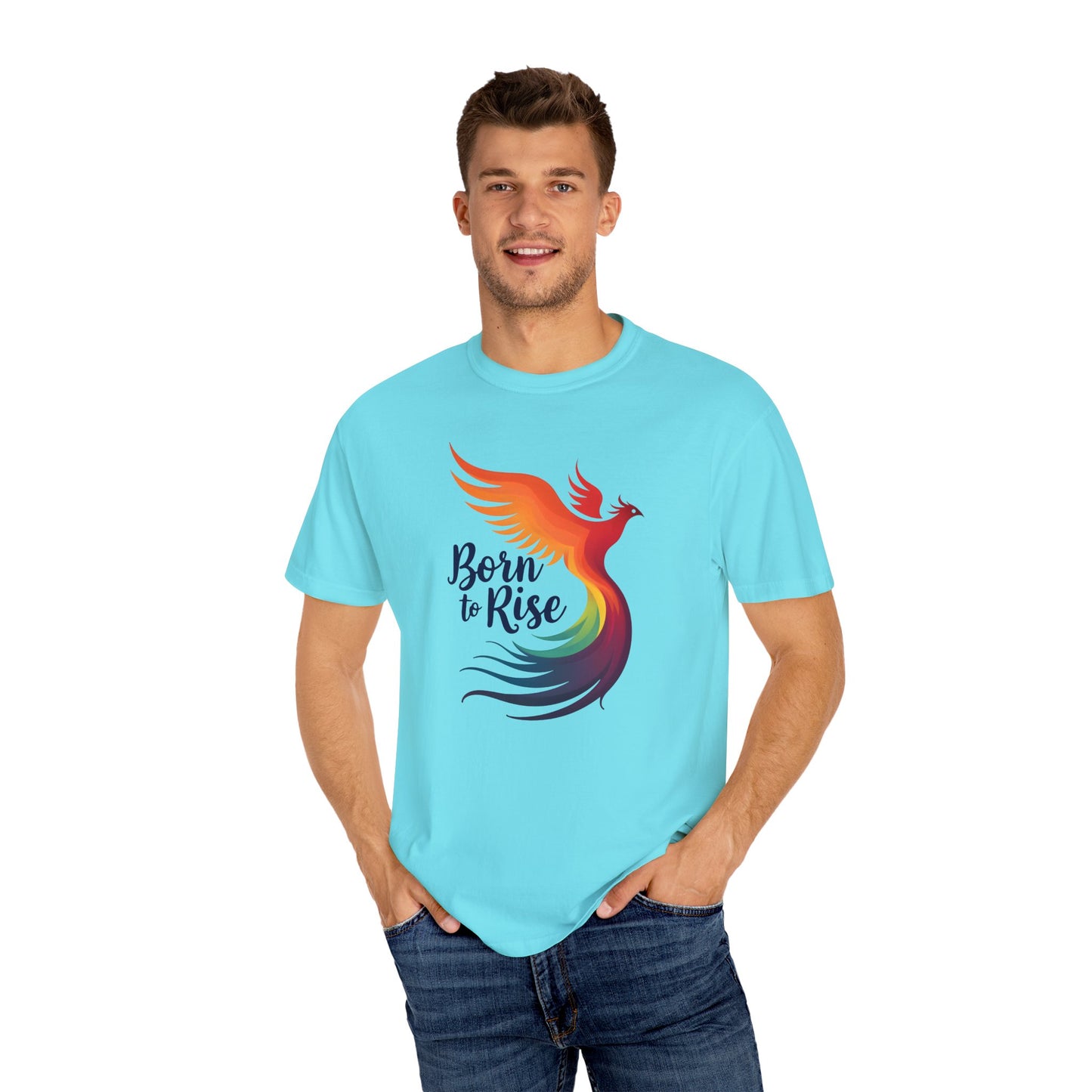 Born to Rise - Colorful Phoenix Affirmation Empowerment Tee