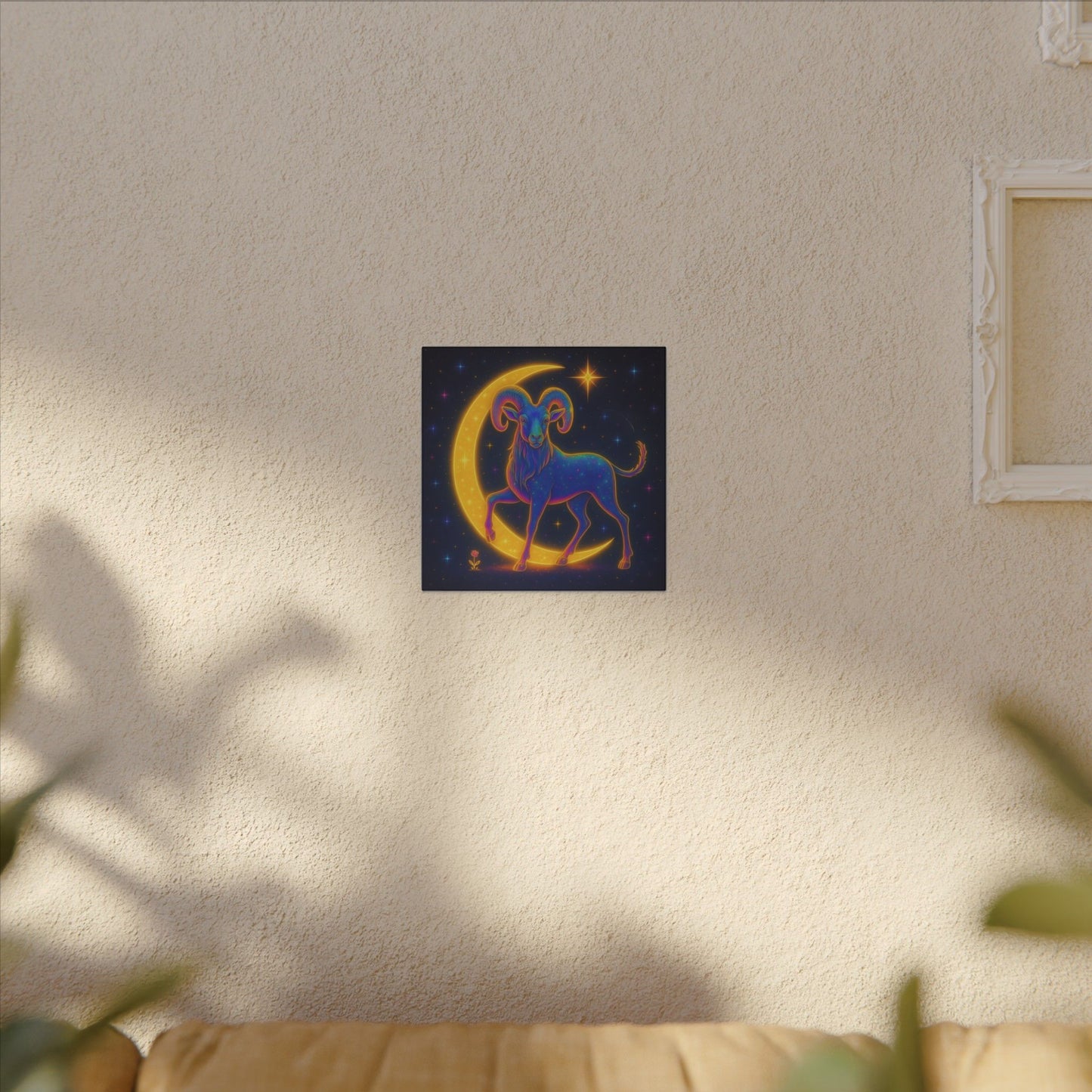 Electric Aries – Radiant Ram of the Moon (Wall Art)