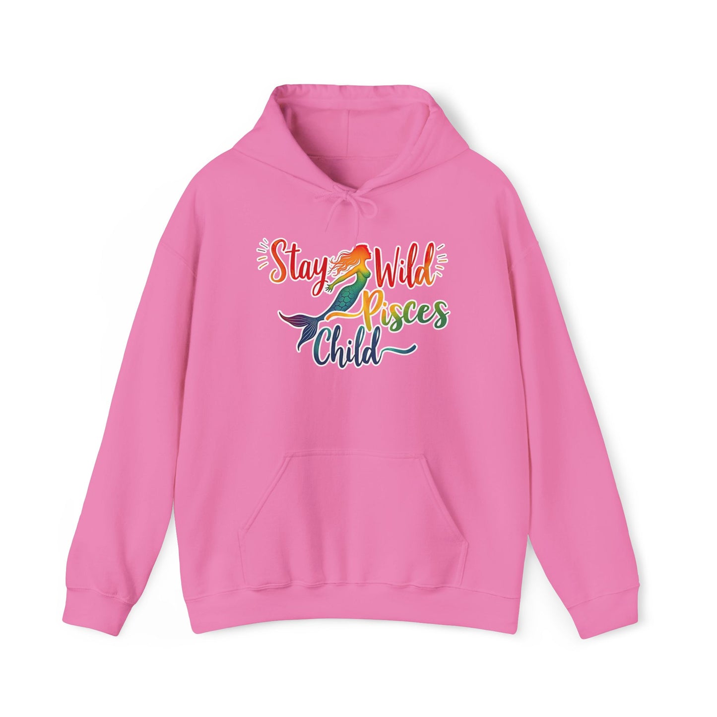 Stay Wild Pisces Child Hoodie | Rainbow Mermaid Astrology Sweatshirt | Cozy Zodiac Gift for Dreamers | Water Sign Starry Pullover | Mystical Pisces Apparel