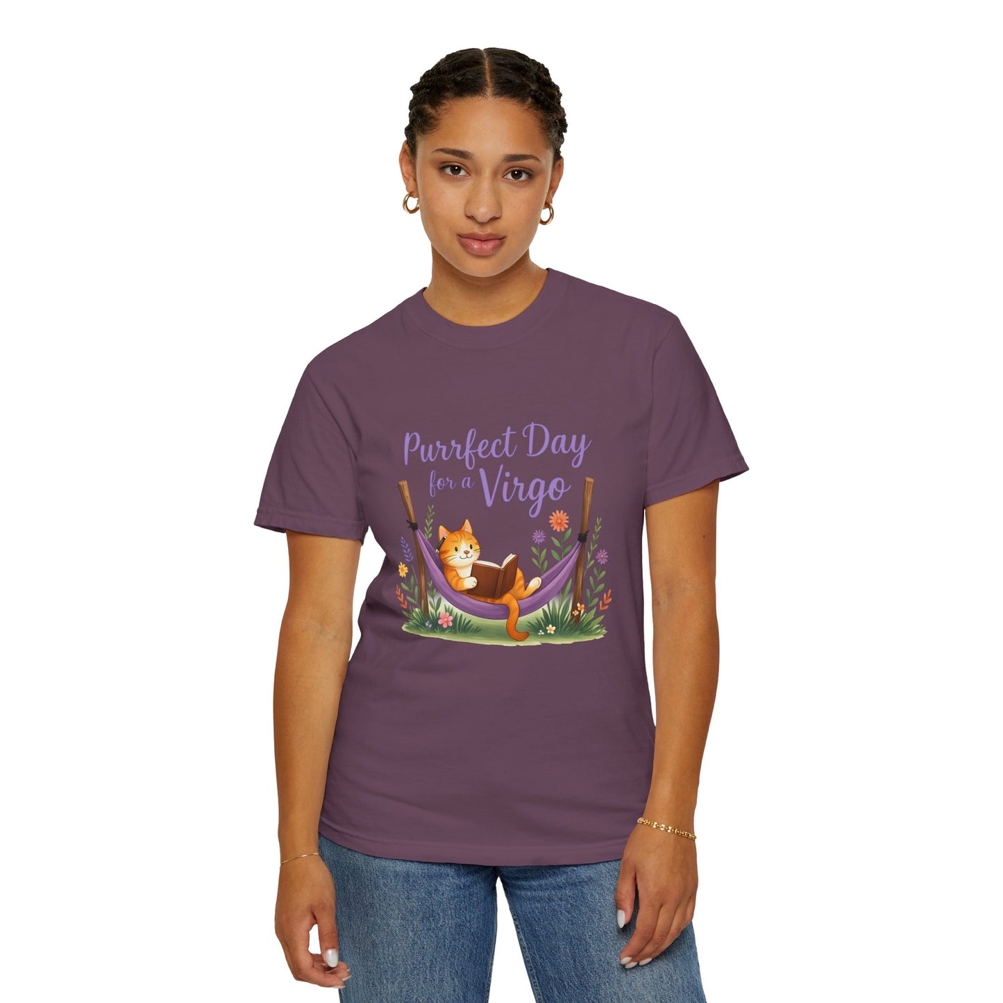 Purrfect Day for a Virgo Tee β Colorful Zodiac Cat Shirt