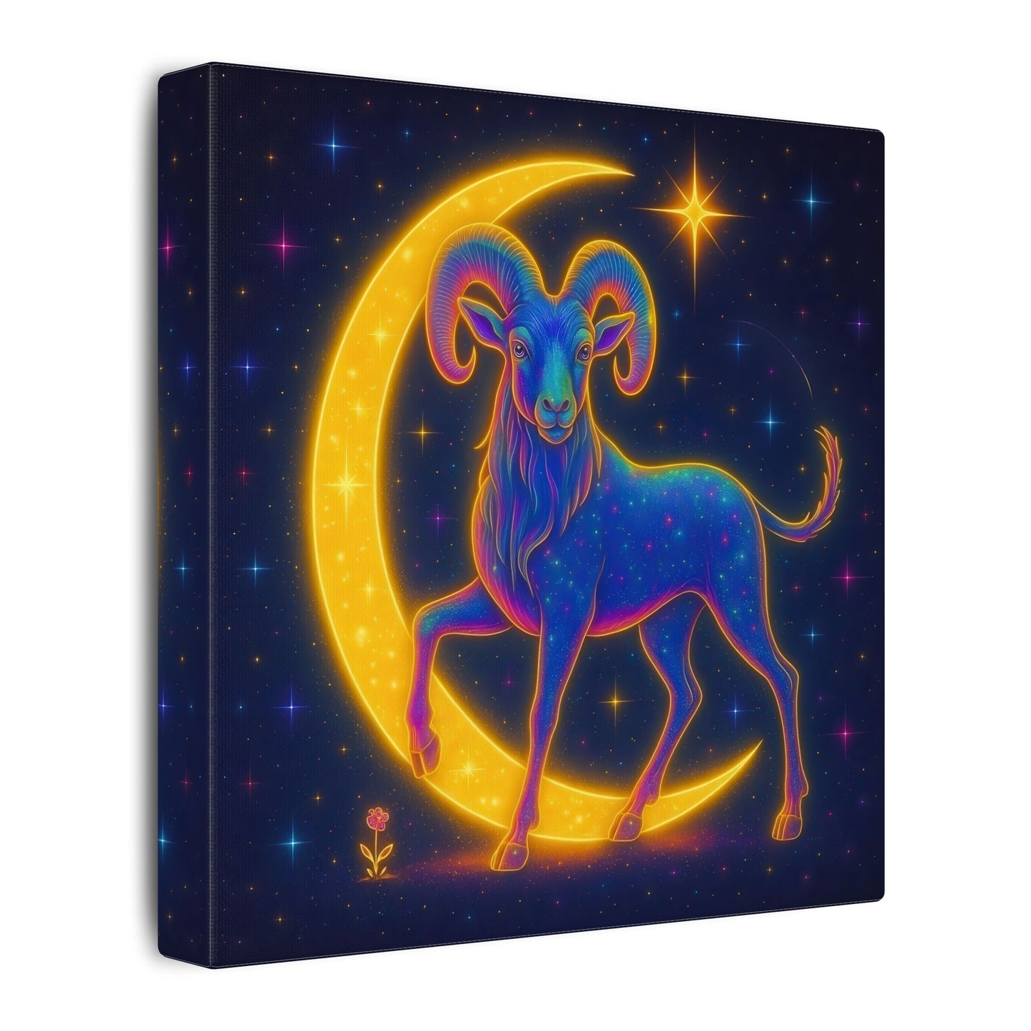 Electric Aries – Radiant Ram of the Moon (Wall Art)