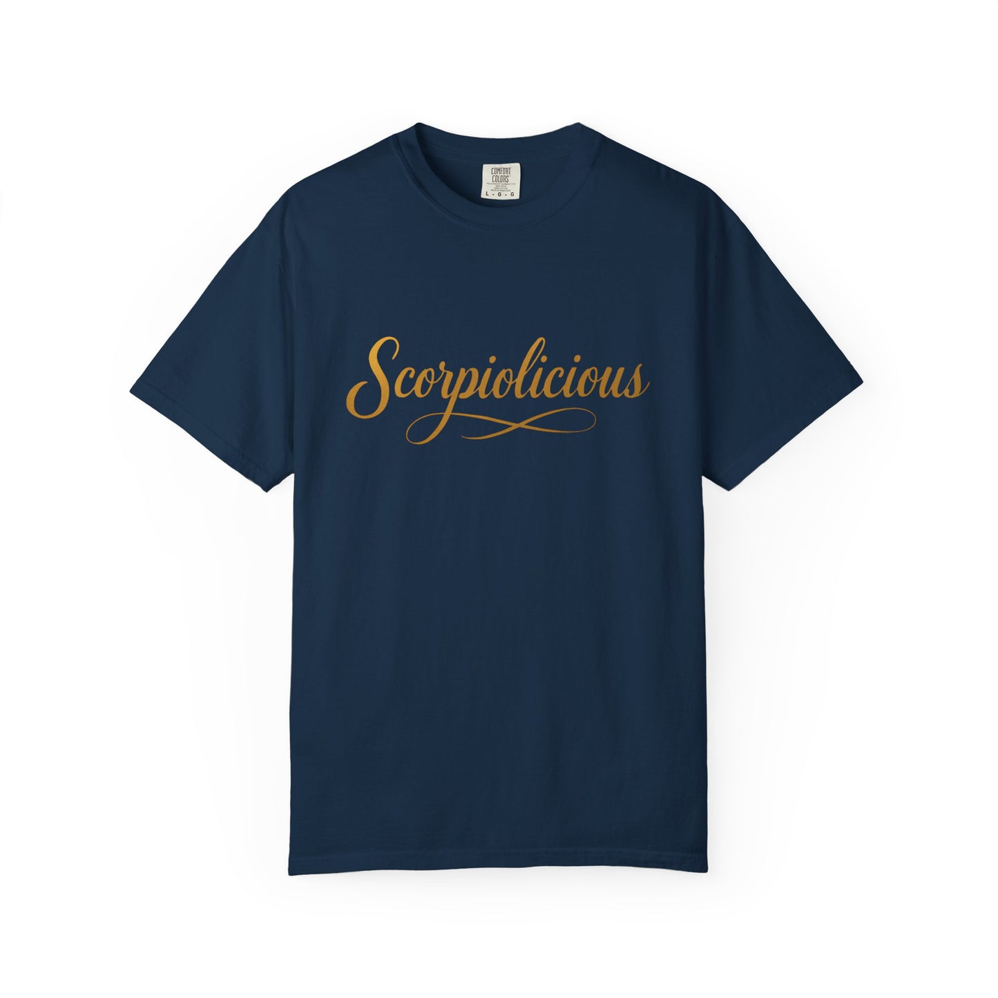 Scorpiolicious – Retro Script Scorpio Tee