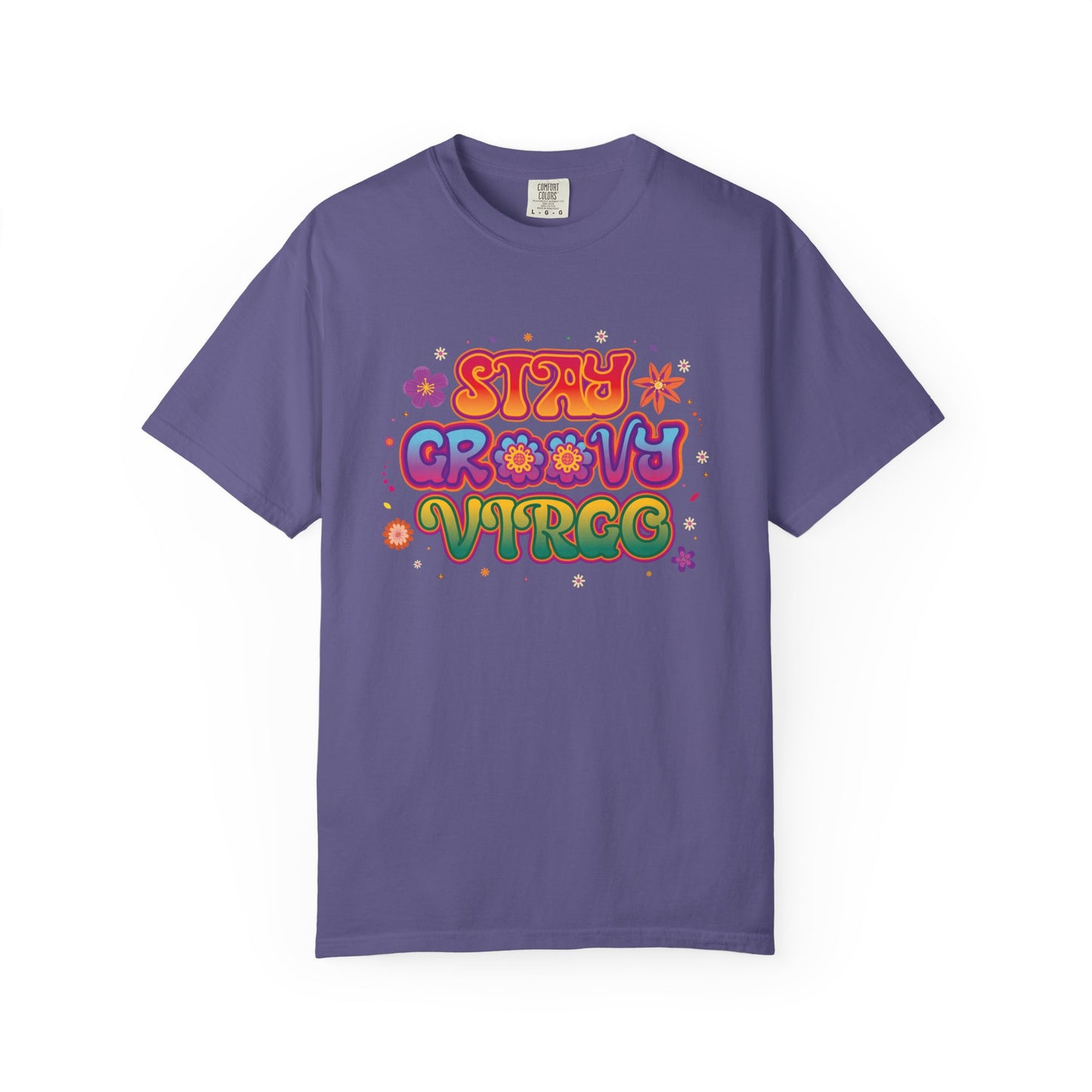 STAY GROOVY VIRGO – Retro Psychedelic Zodiac Tee