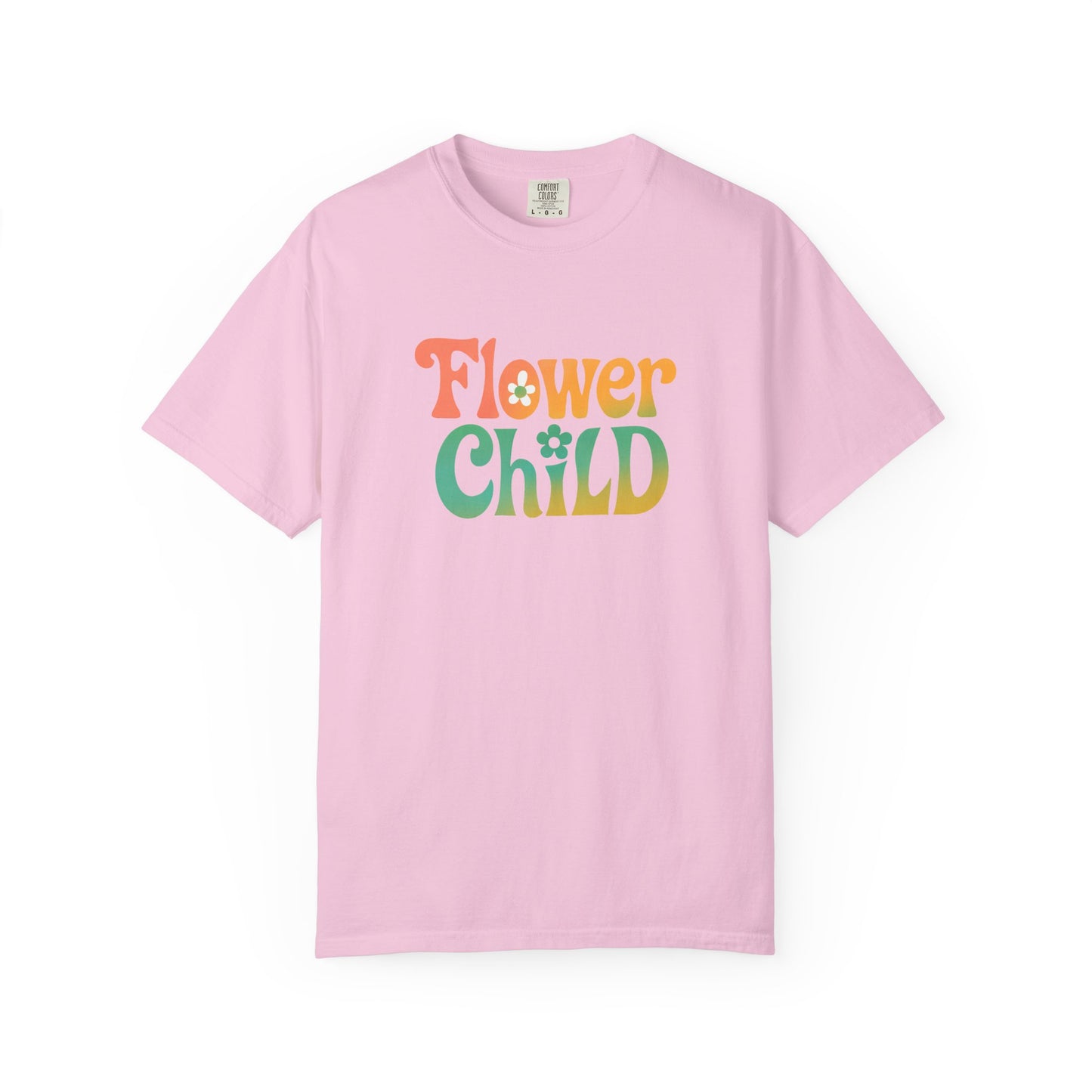 Flower Child Retro Colorful Tee – Groovy 70s Comfort Colors Shirt