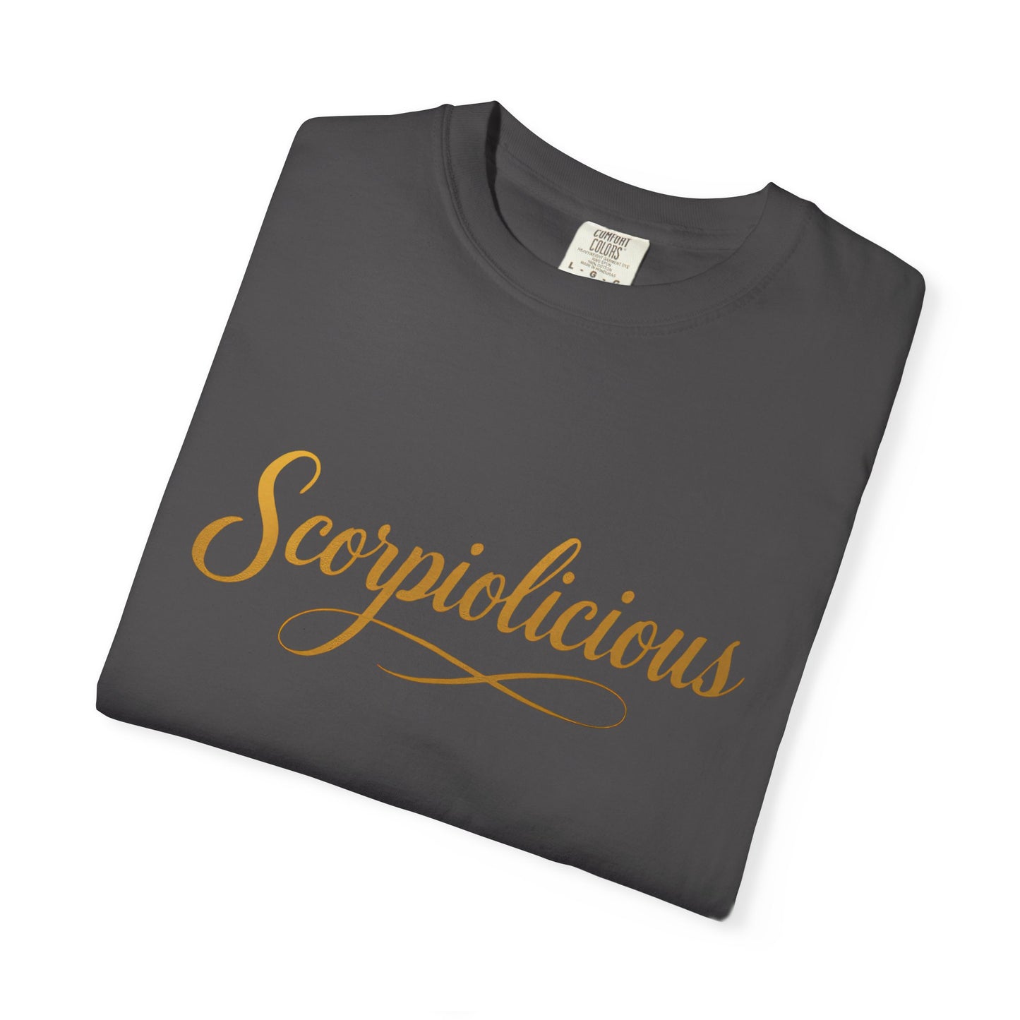 Scorpiolicious – Retro Script Scorpio Tee