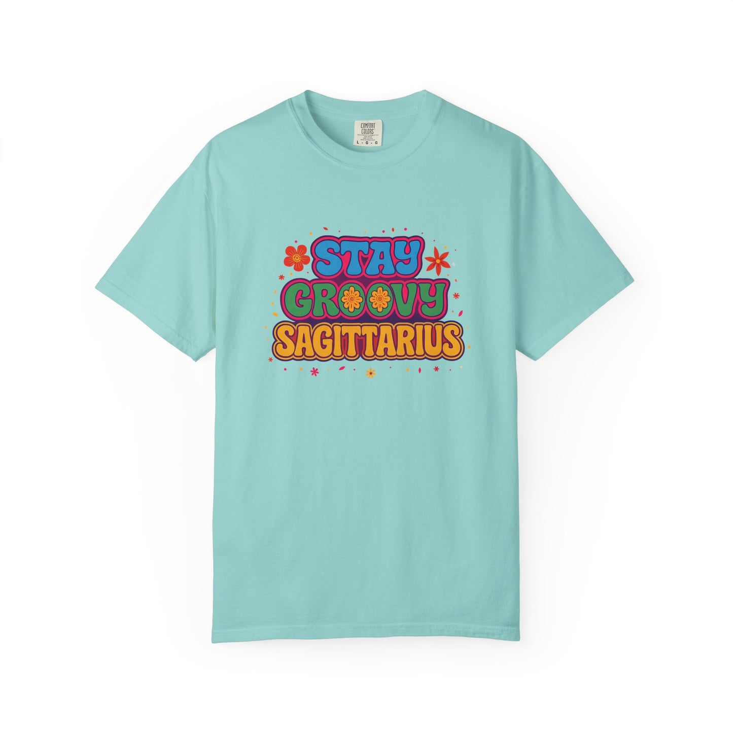 Stay Groovy Sagittarius – Retro Flower Power Zodiac Shirt