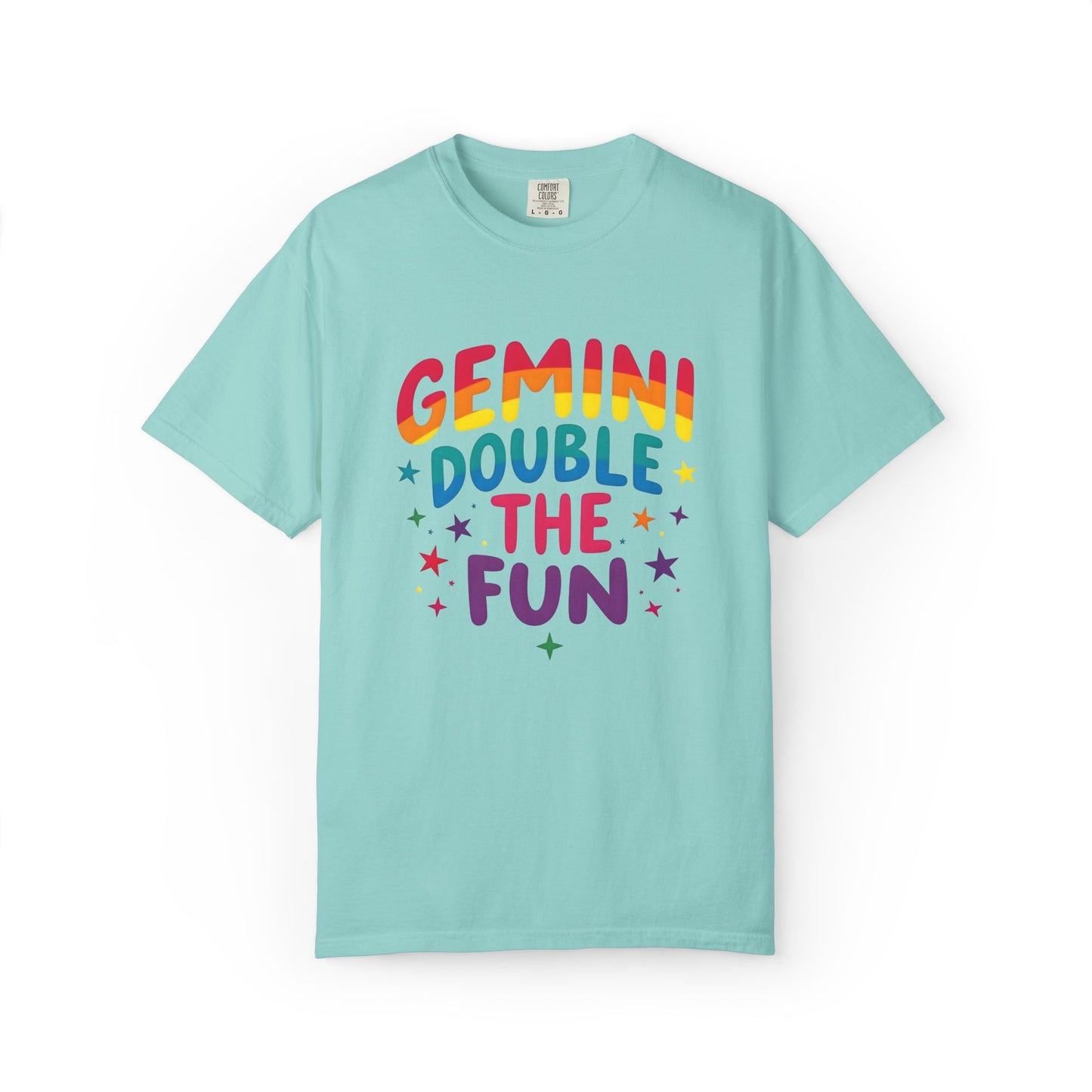 Gemini Double the Fun β Colorful Zodiac Shirt