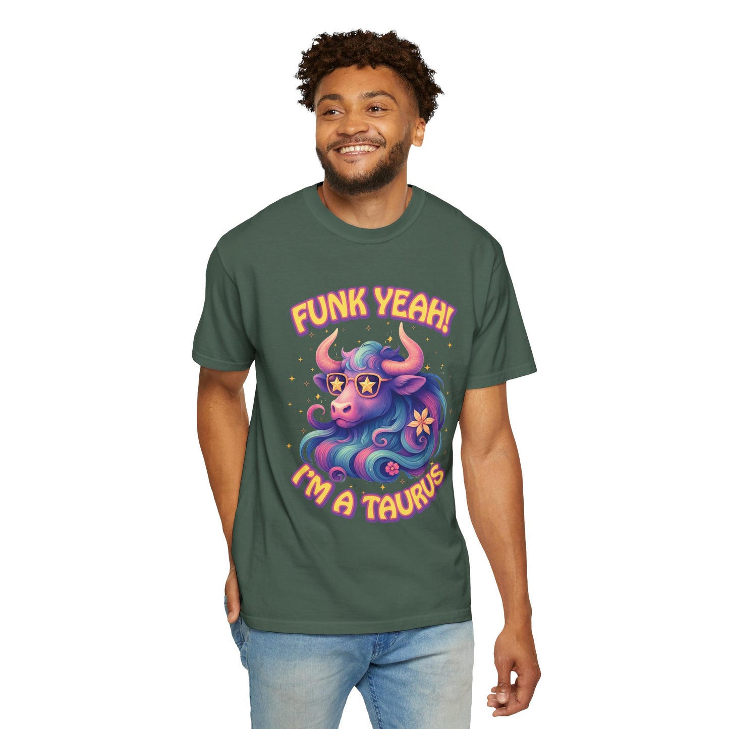 Funk Yeah I’m a Taurus Groovy Tee – Multicolor Retro Zodiac Shirt