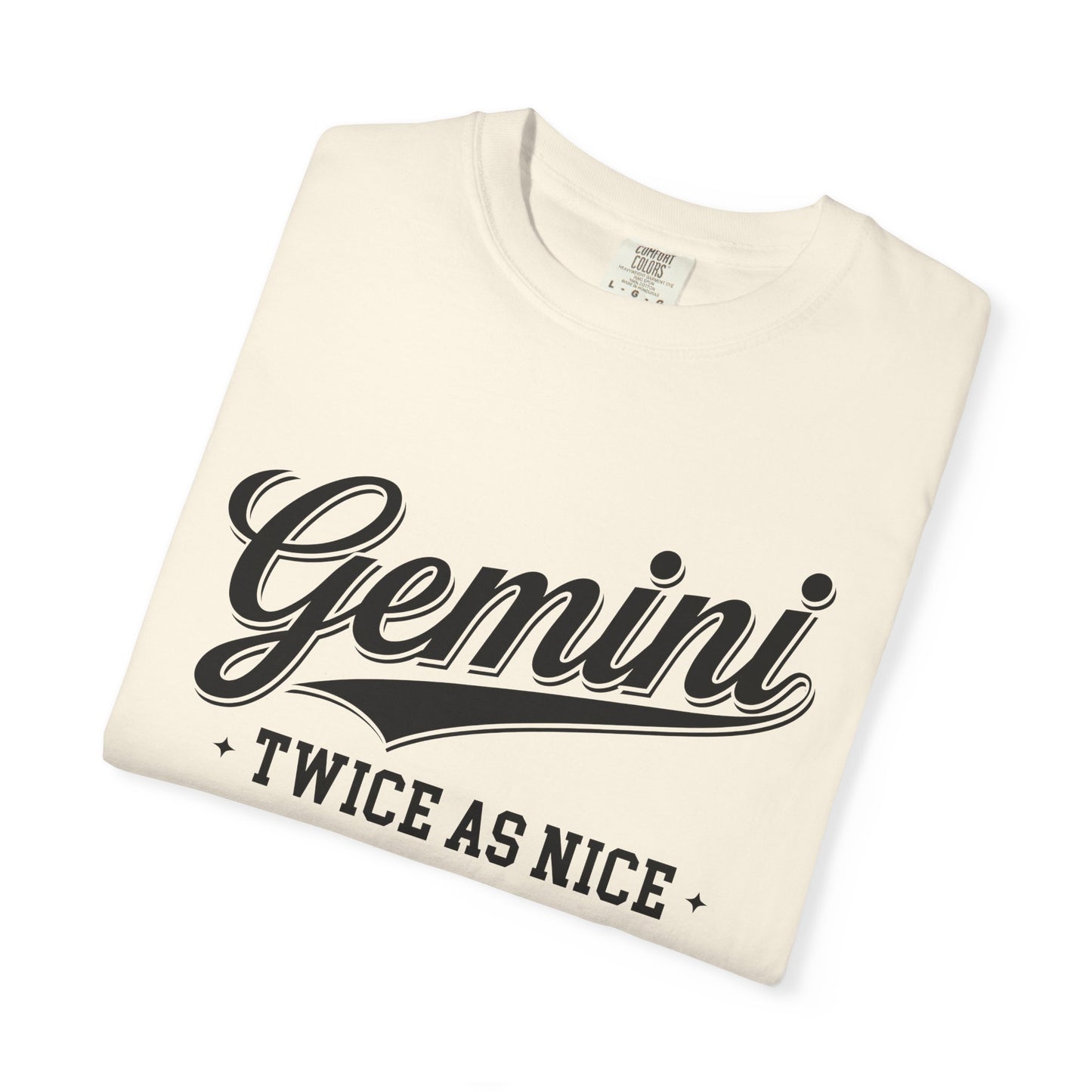 Gemini “Twice As Nice” Zodiac- Retro Astrology Tee - Unisex Graphic Shirt