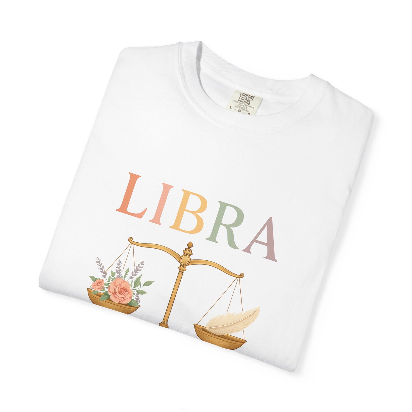 Libra Rules – Elegant Floral Zodiac Balance Tee