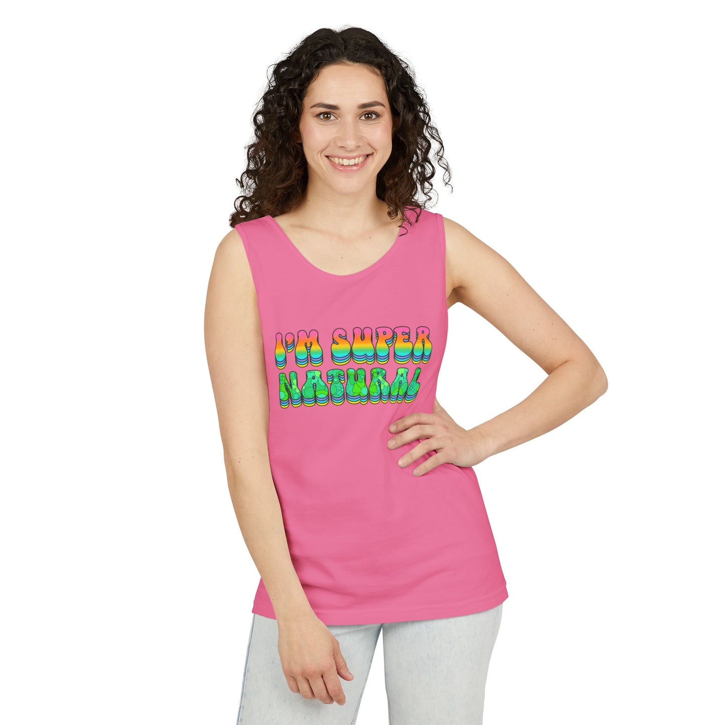 I'm Super Natural - Retro Affirmation virgo Tank Top (Unisex)