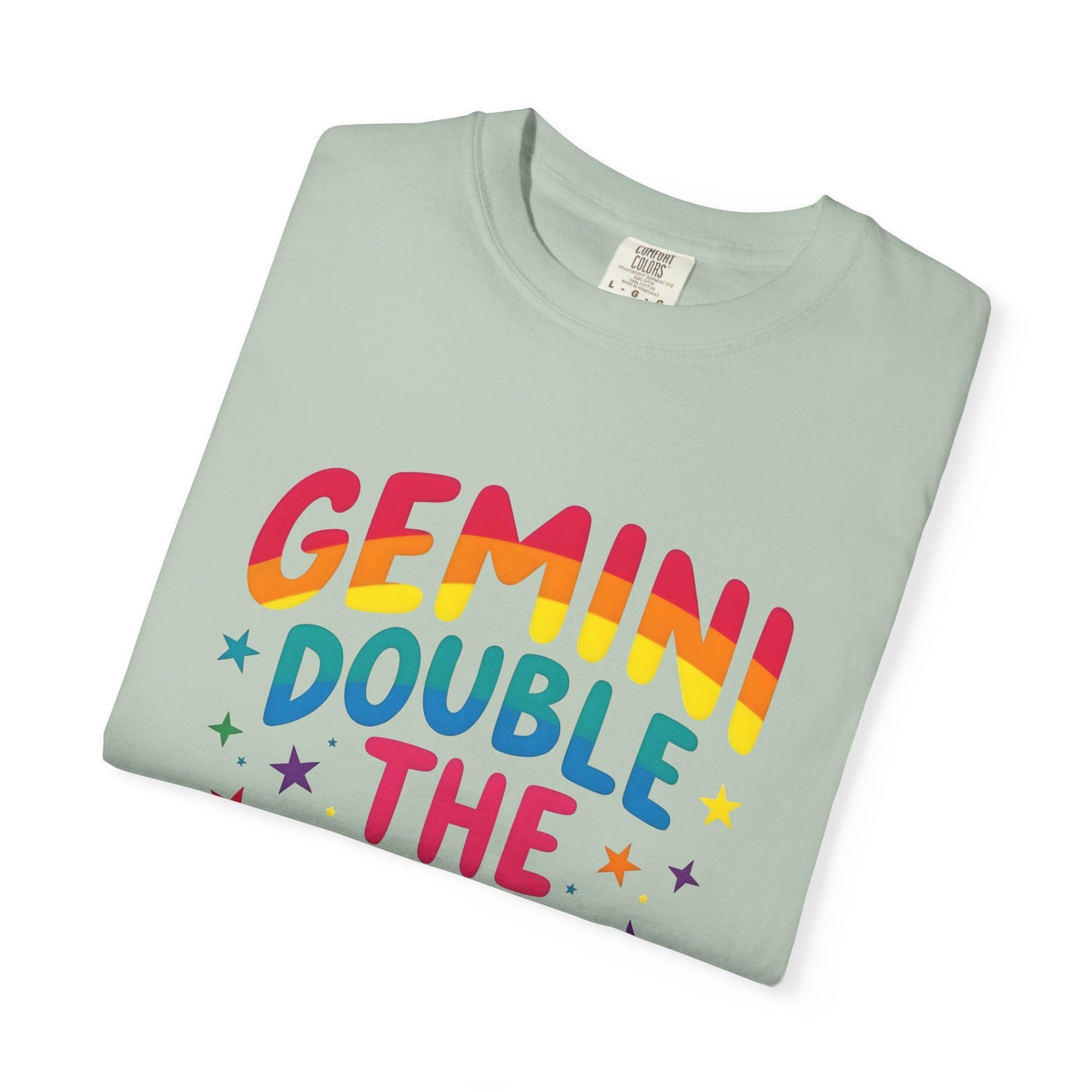 Gemini Double the Fun β Colorful Zodiac Shirt