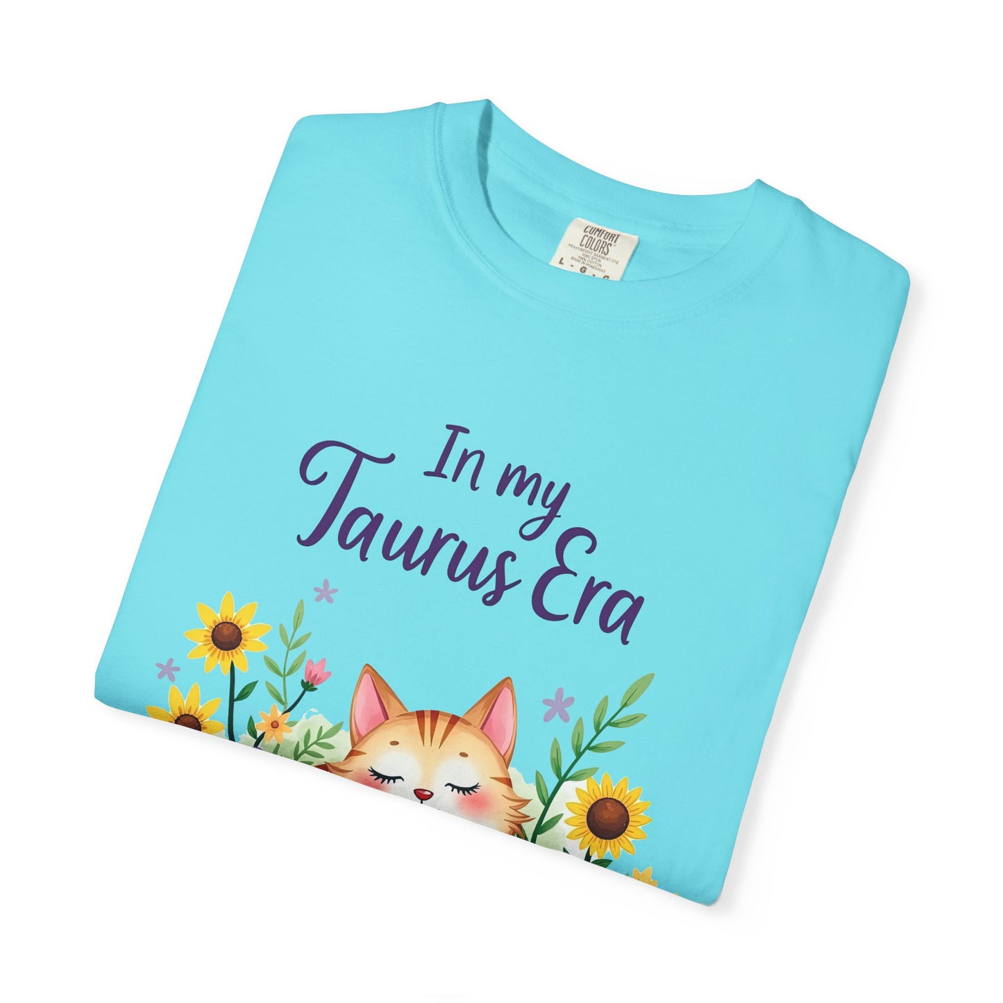 In My Taurus Era Tee – Colorful Zodiac Cat Shirt