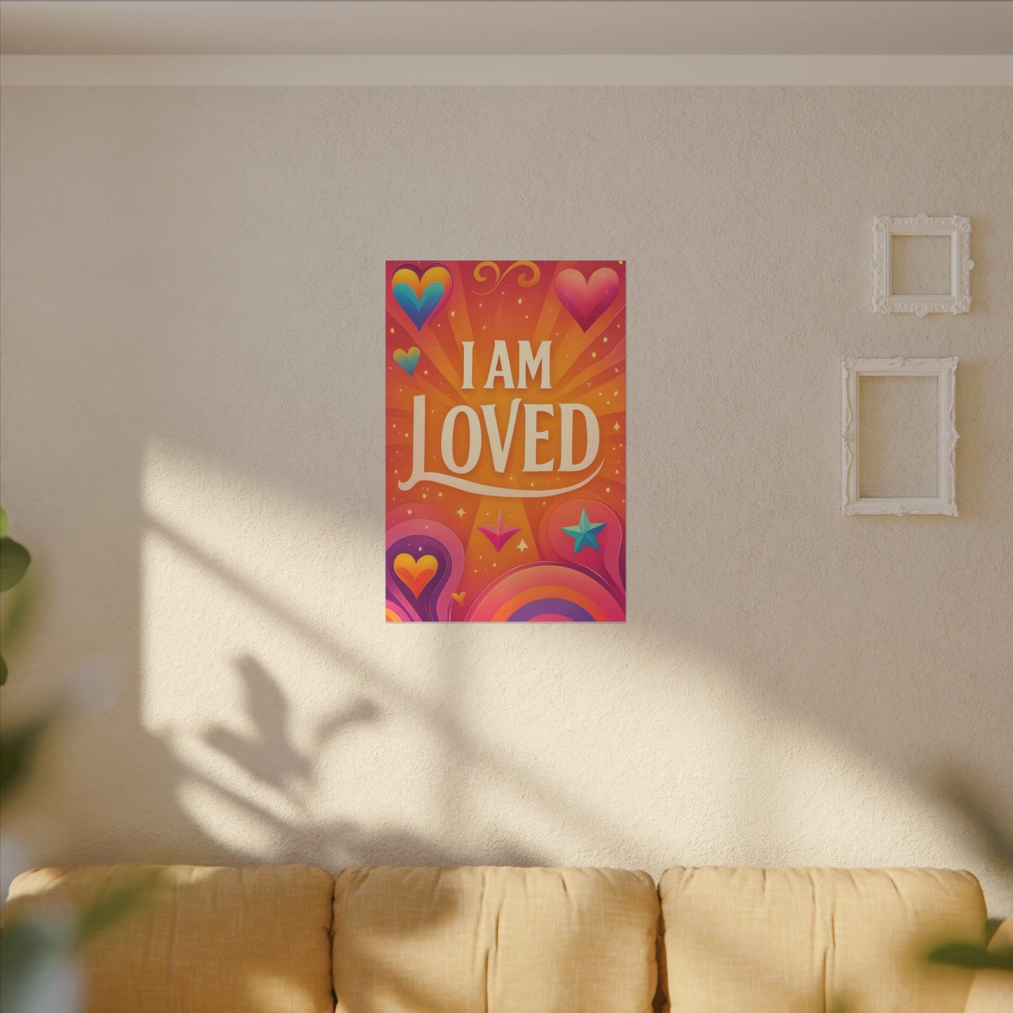 I AM LOVED – Colorful Affirmation Wall Art