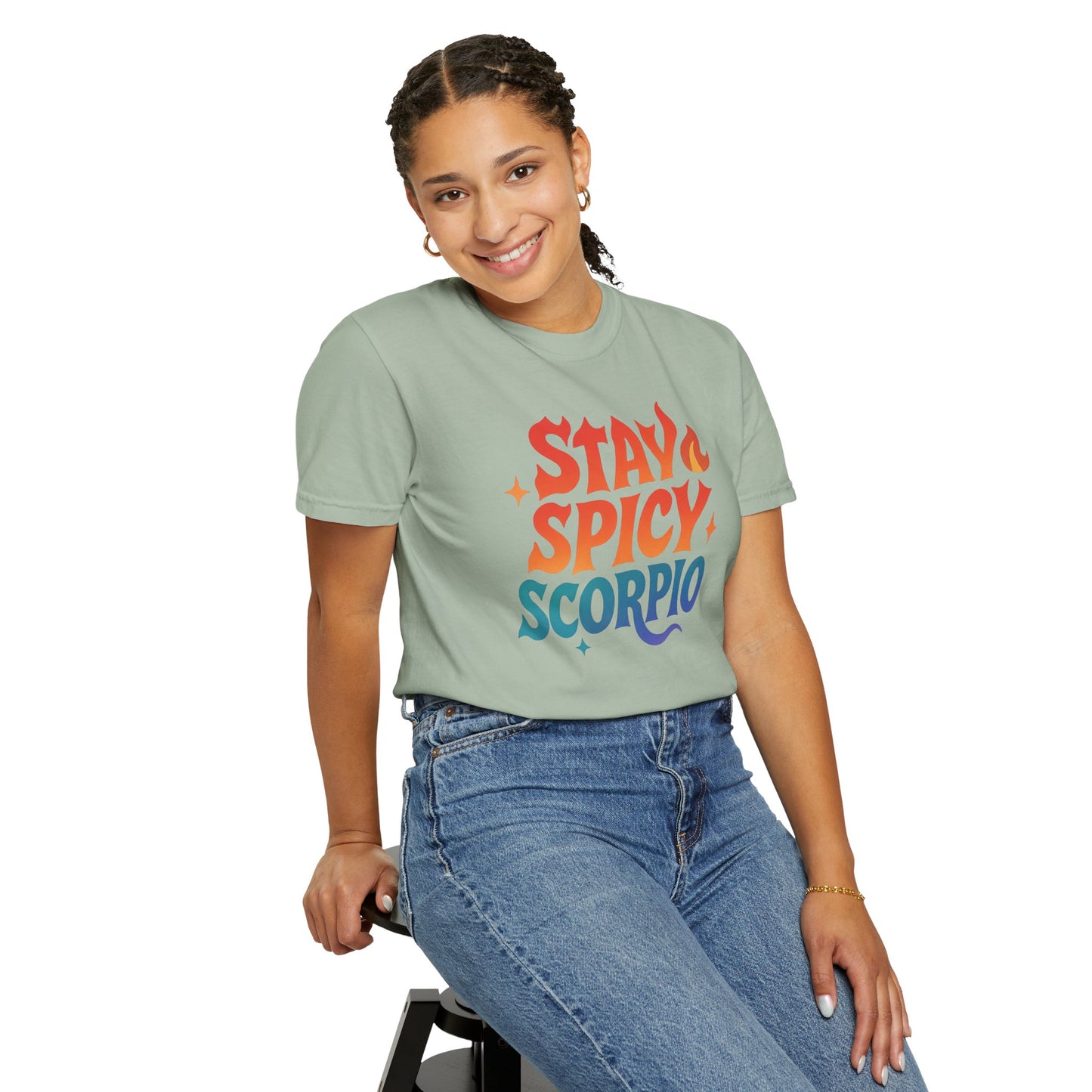Stay Spicy Scorpio Tee – Colorful Zodiac Shirt