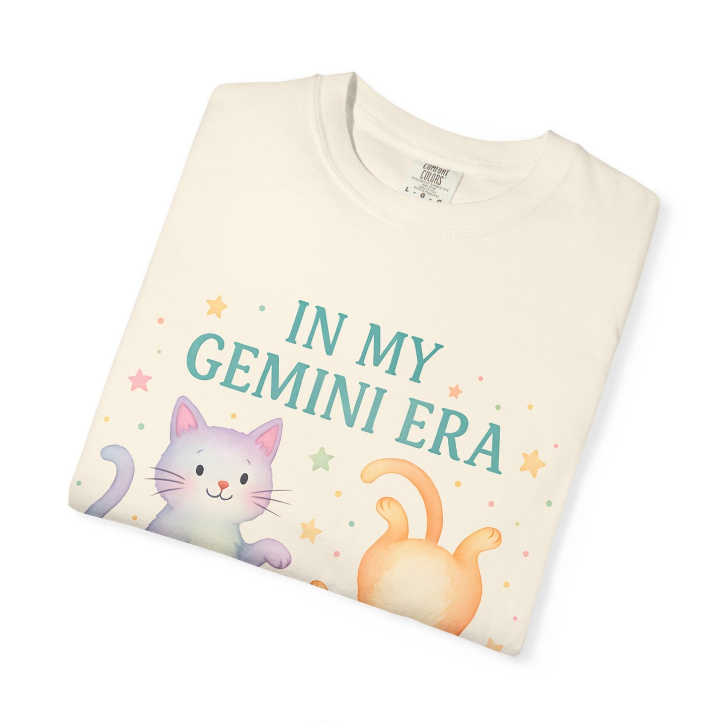 In My Gemini Era Tee β Playful Funny Cats Zodiac Shirt