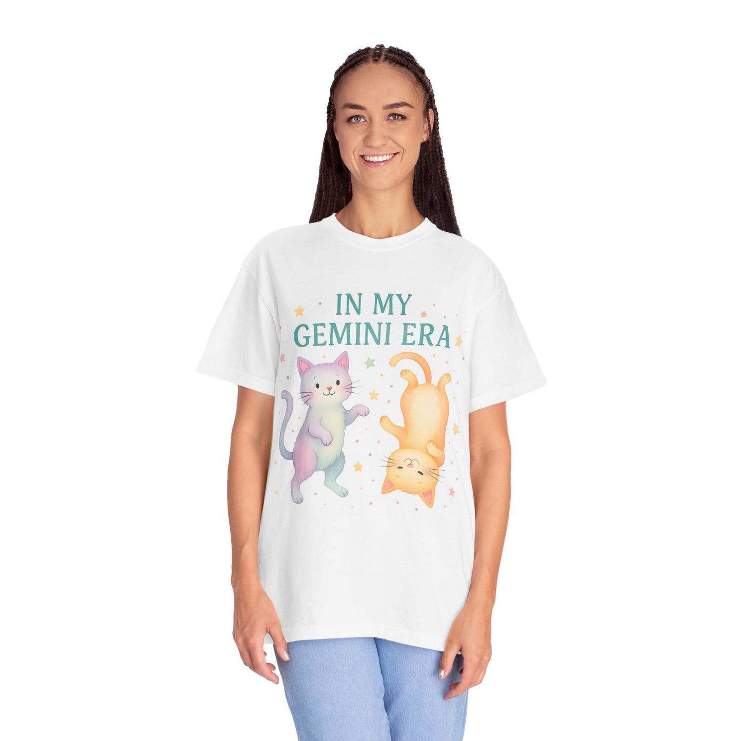 In My Gemini Era Tee β Playful Funny Cats Zodiac Shirt