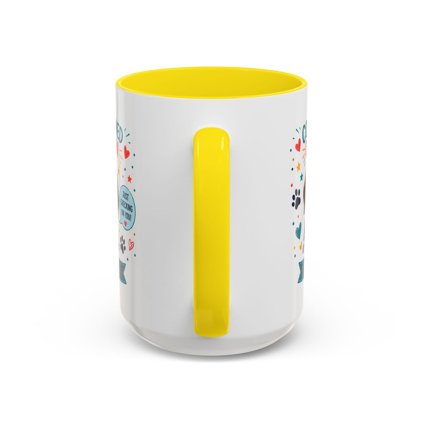 Personalized Dog Mug "Concerned Citizen" | Custom Pet Color Accent Mug with Dog Photo & Name | Funny Dog Lover Gift