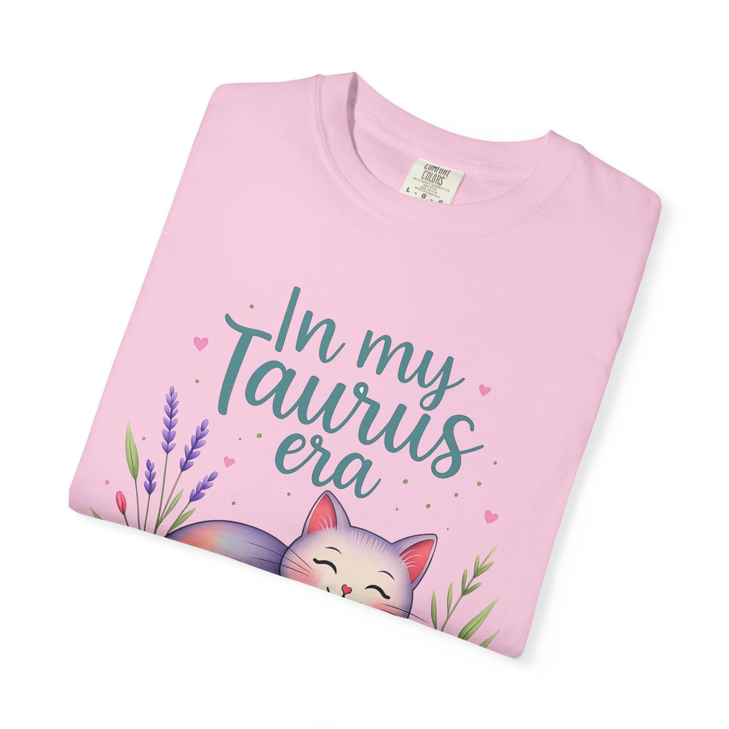 In My Taurus Era – Colorful Zodiac Cat Tee