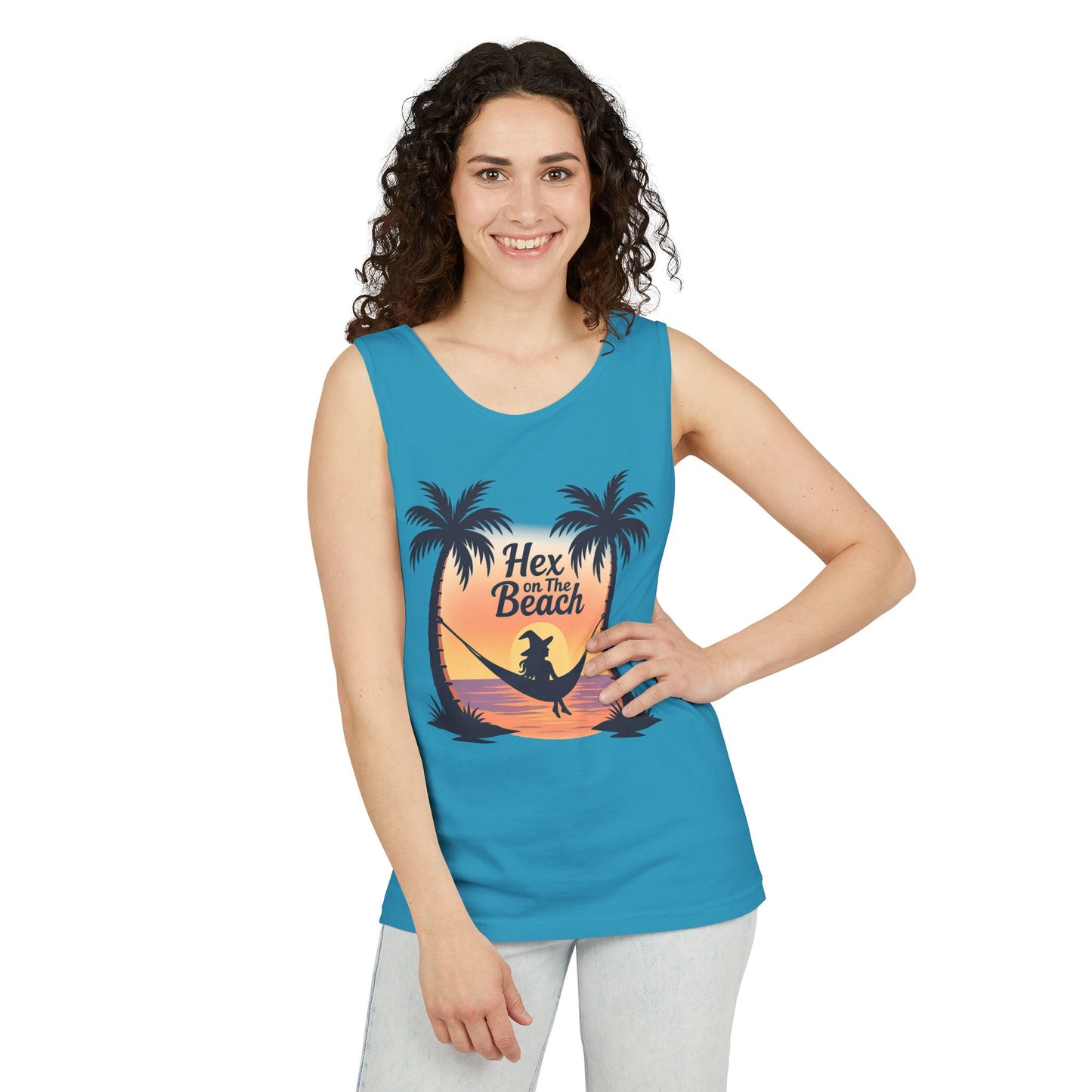 Hex on the Beach Tank – Wicked Retro Witchcore Shirt