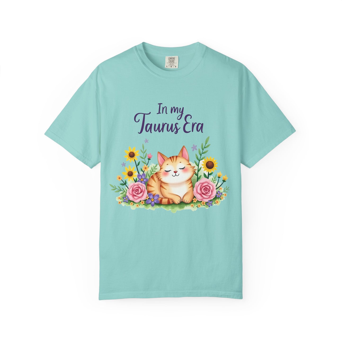 In My Taurus Era Tee – Colorful Zodiac Cat Shirt