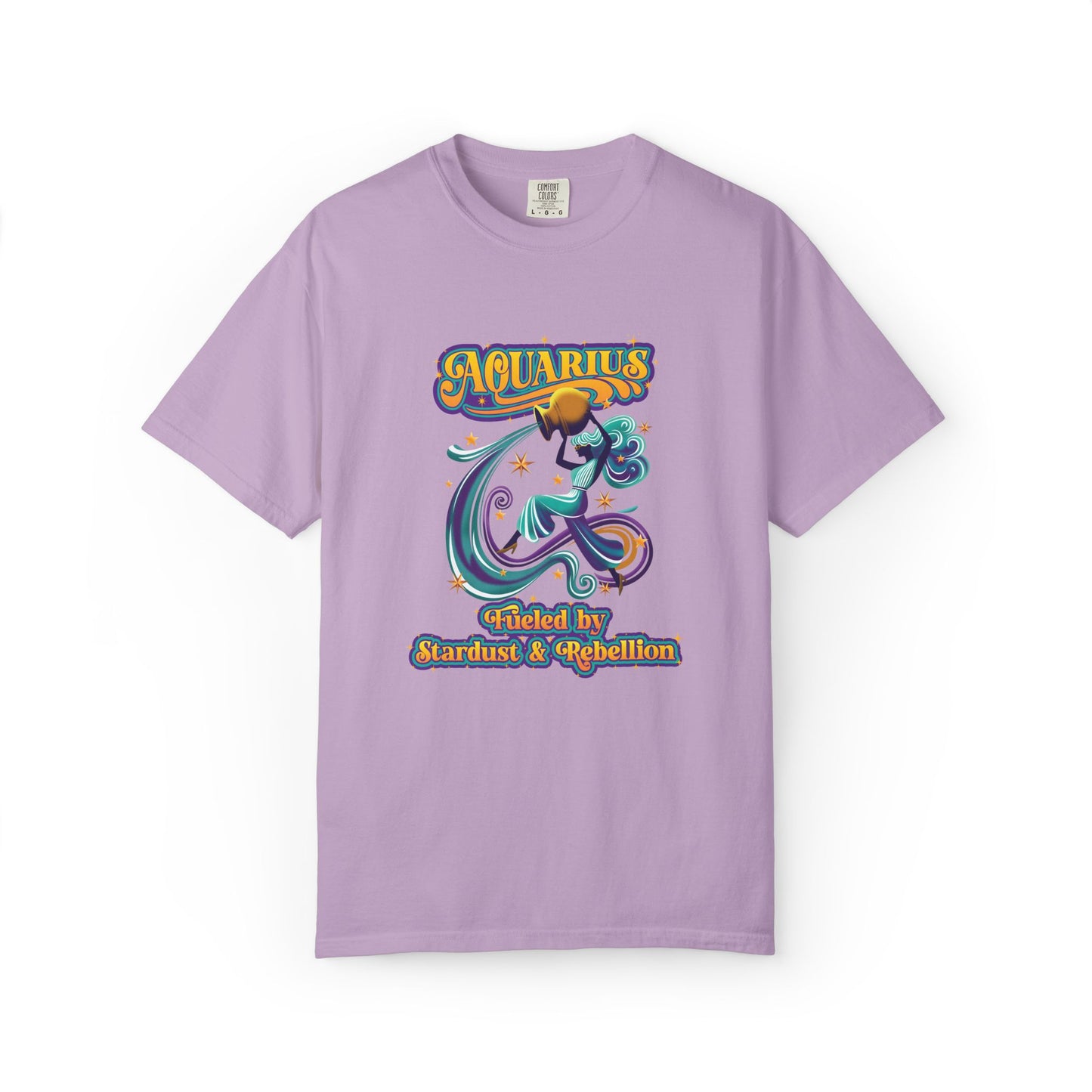 Aquarius Fueled by Stardust & Rebellion – Retro Rebel Tee