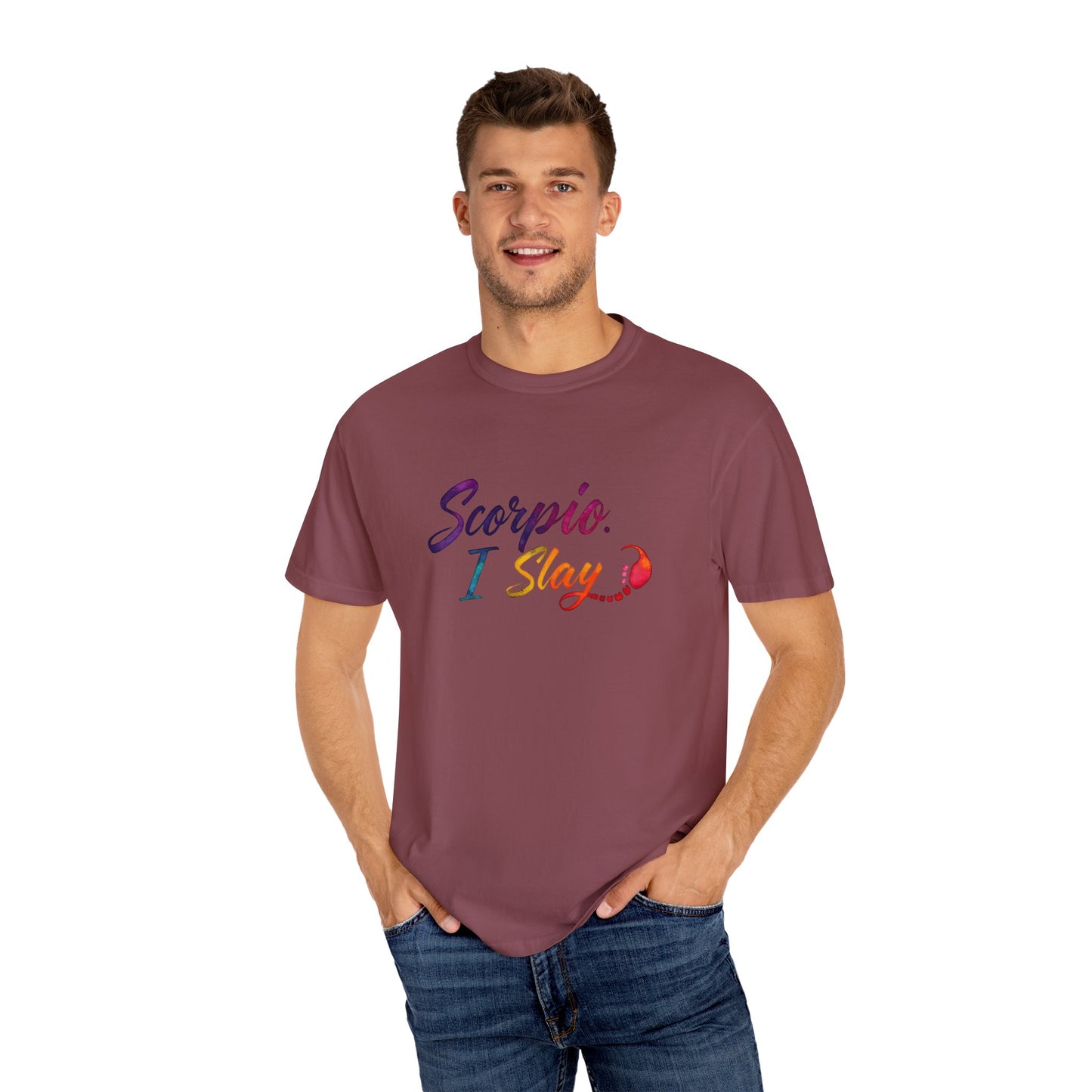 Scorpio I Slay Multicolor Tee – Wicked and Vibrant Zodiac Shirt