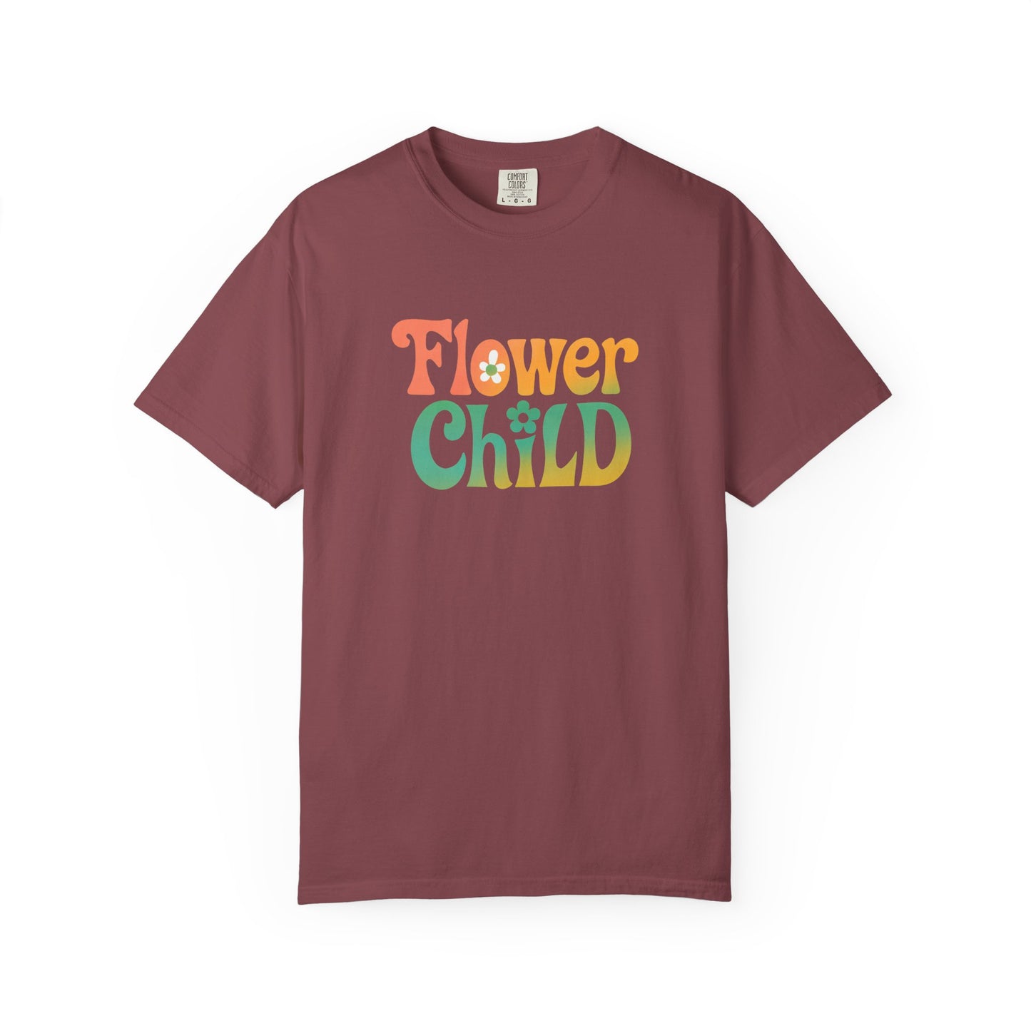 Flower Child Retro Colorful Tee – Groovy 70s Comfort Colors Shirt