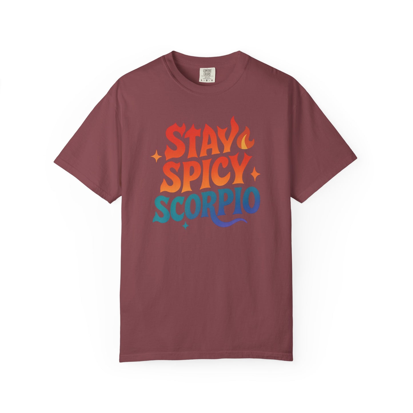 Stay Spicy Scorpio Tee – Colorful Zodiac Shirt