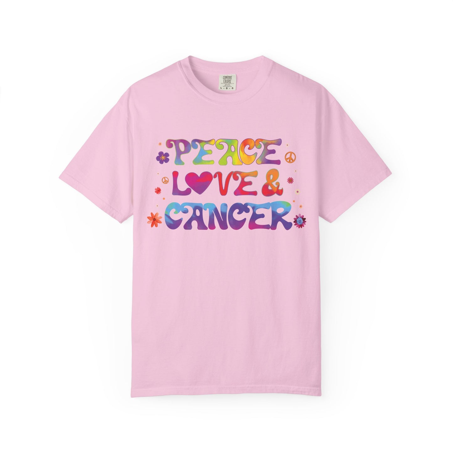 Peace Love & Cancer – Groovy Zodiac Retro Tee