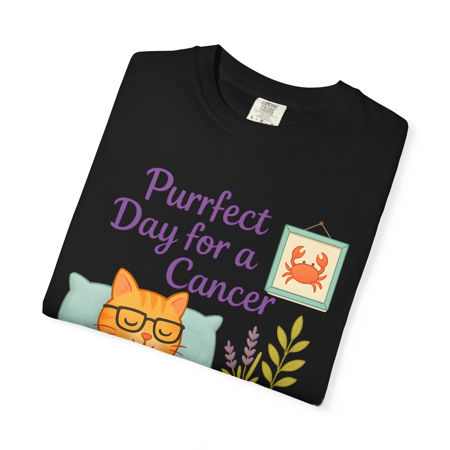 Purrfect Day for a Cancer – Funny Zodiac Cat Tee
