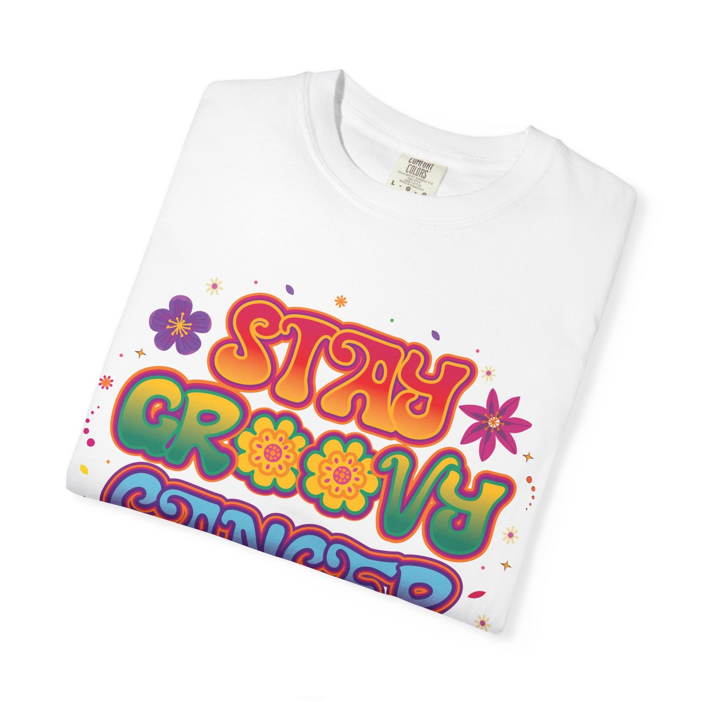 Stay Groovy Cancer Tee – Retro Colorful Zodiac Shirt