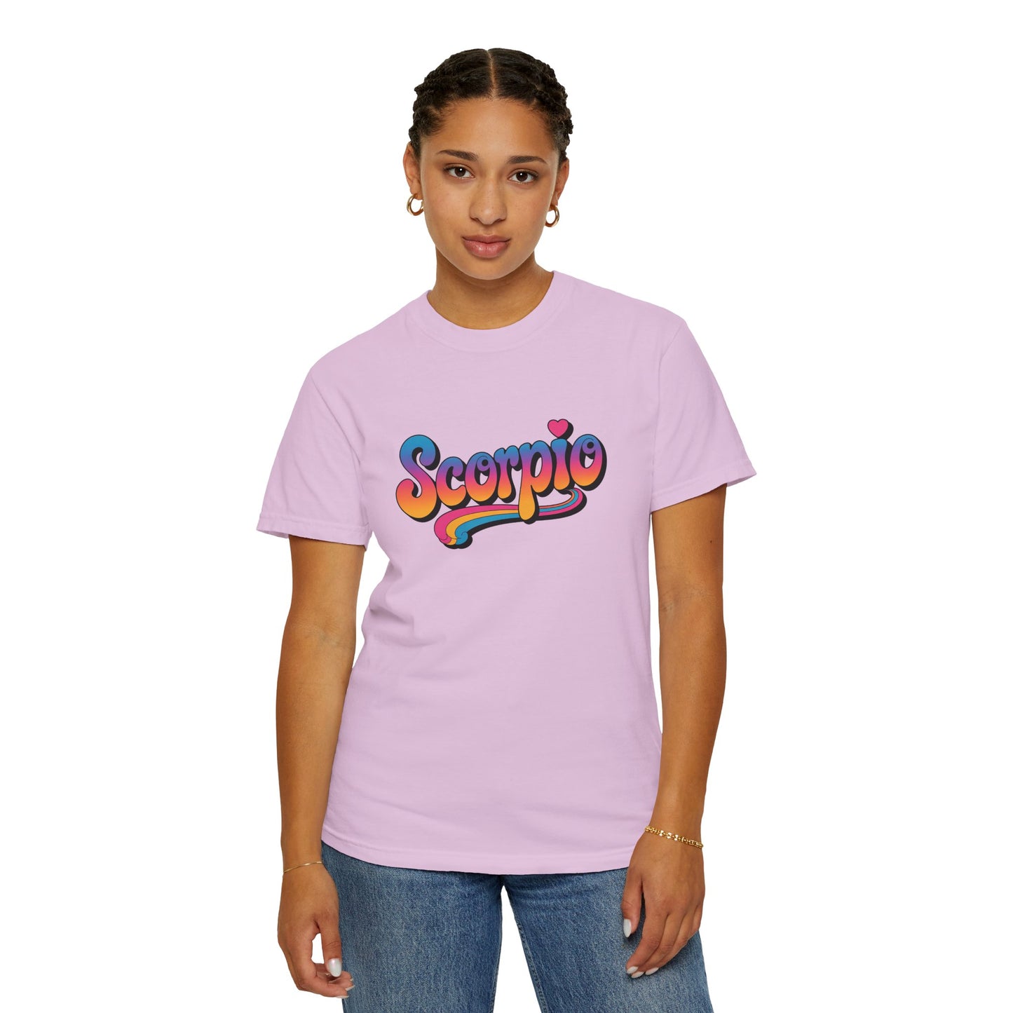Scorpio Retro Groovy Tee – Multicolor Zodiac Shirt