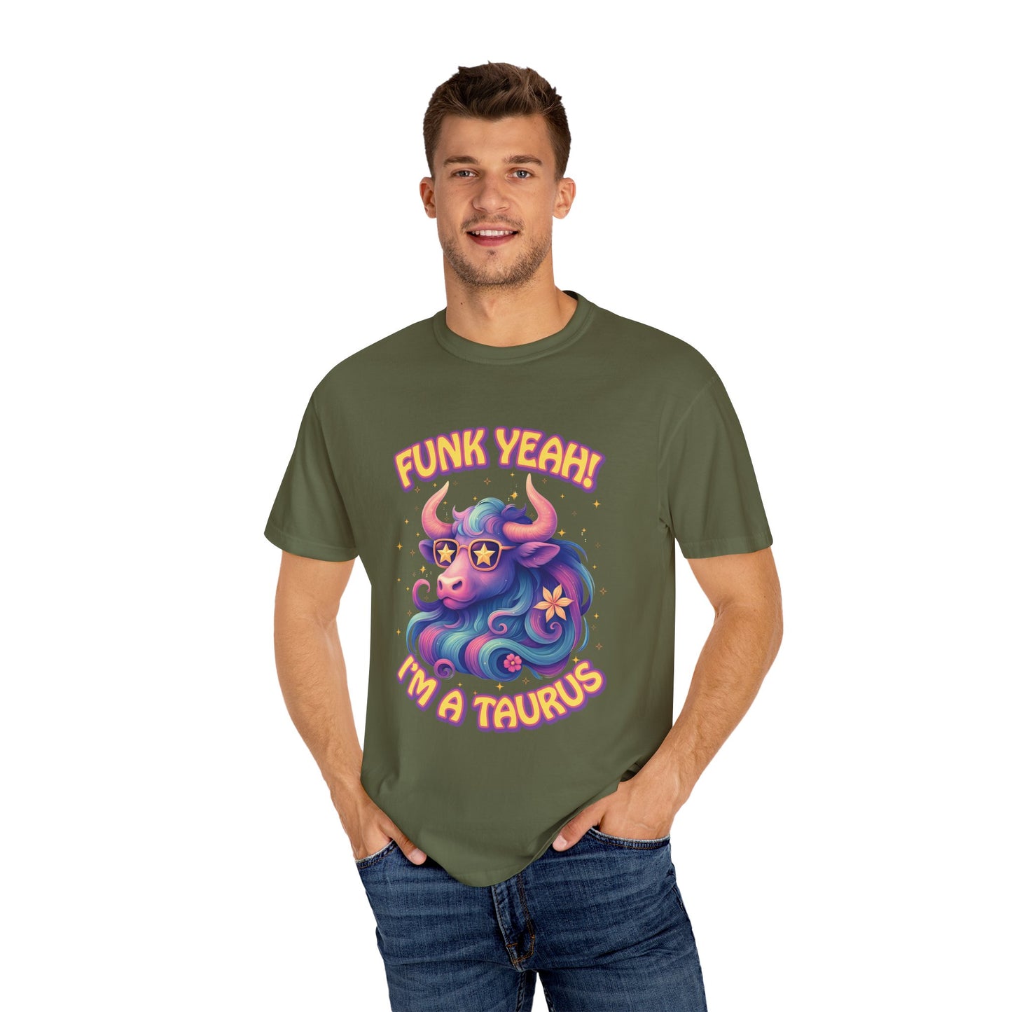 Funk Yeah! I’m a Taurus Retro – Colorful Tee Funny Zodiac Shirt