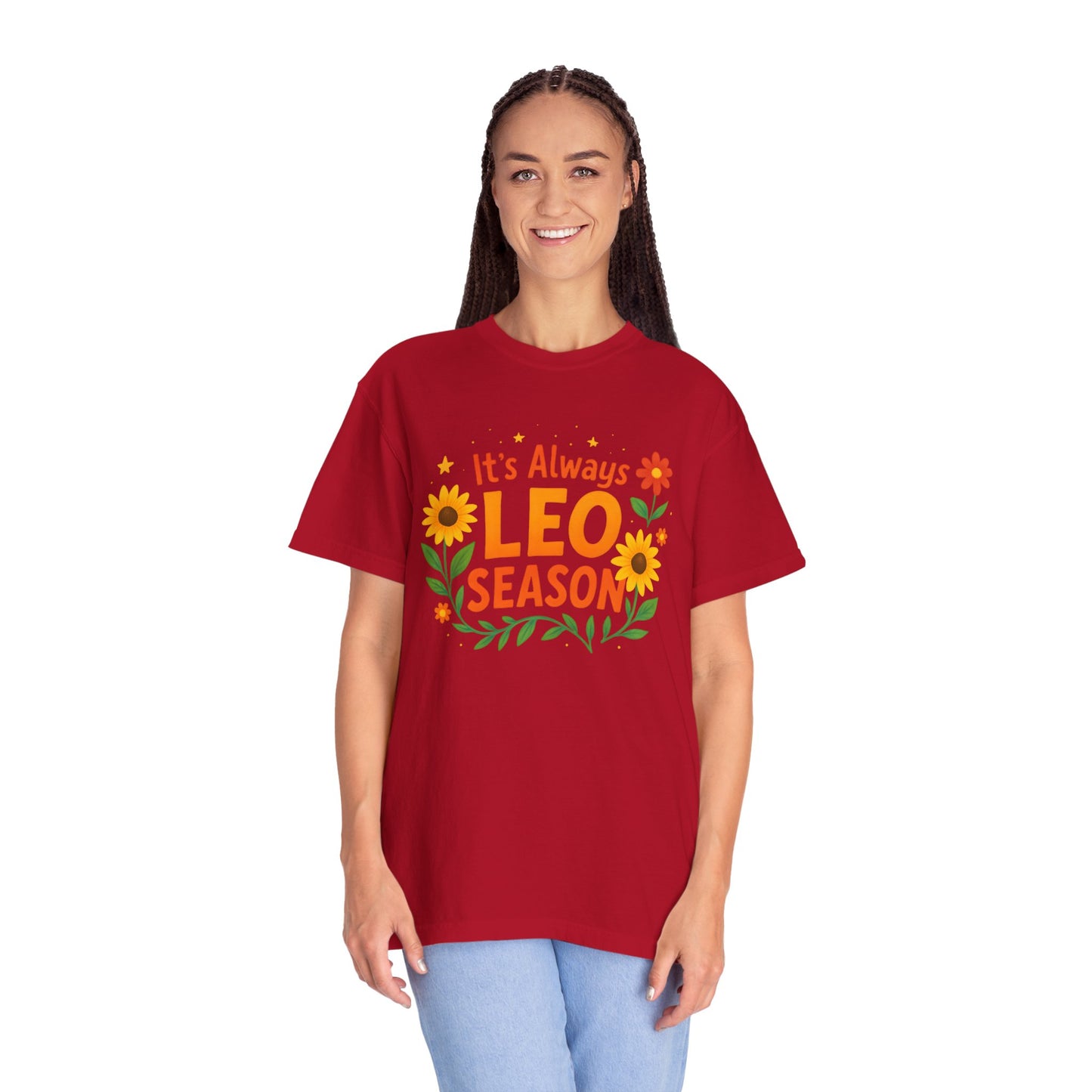 It’s Always Leo Season – Colorful Sunflower Aesthetic Tee