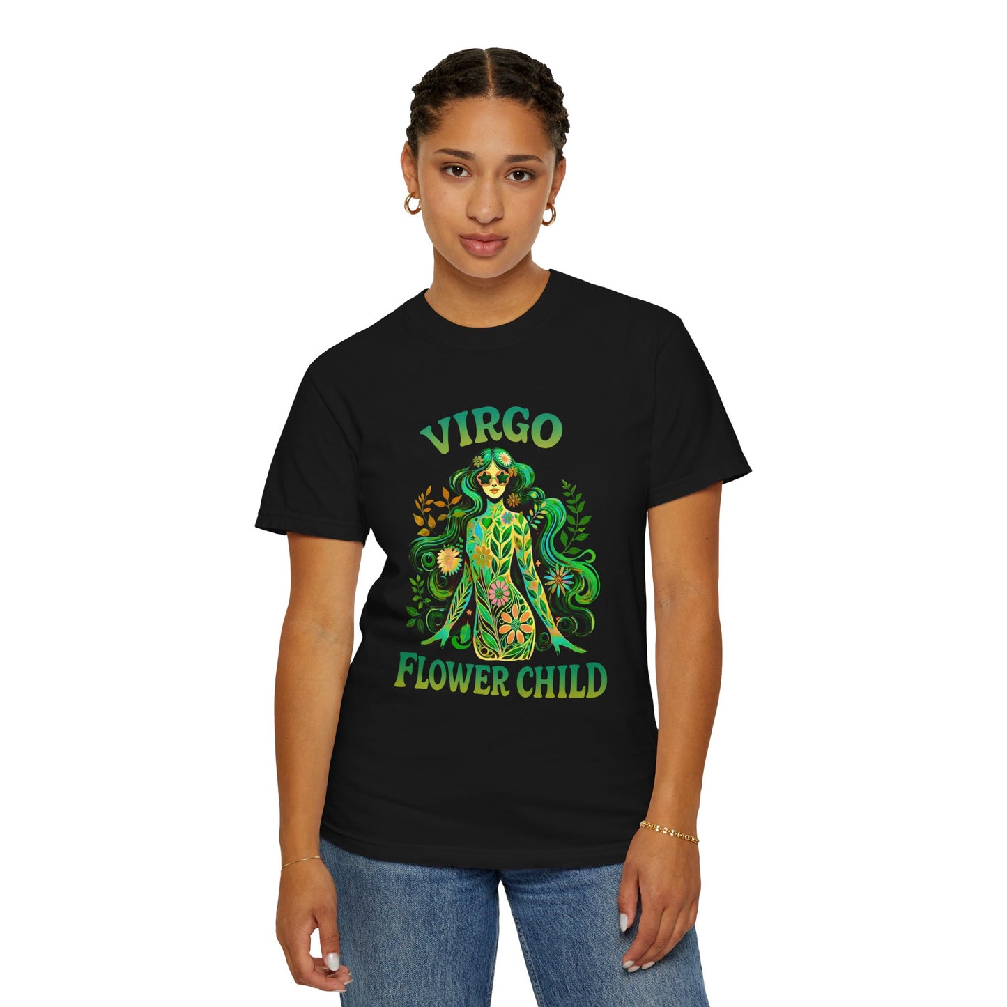 Virgo Flower Child – Vibrant Retro Zodiac Tee