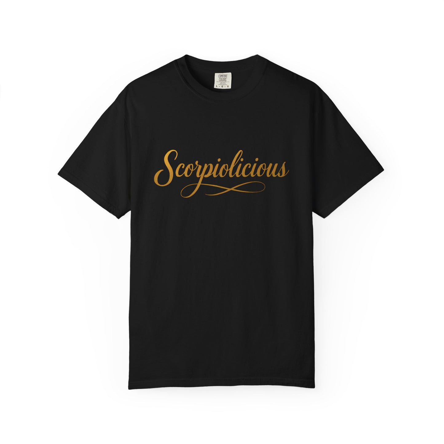 Scorpiolicious – Retro Script Scorpio Tee