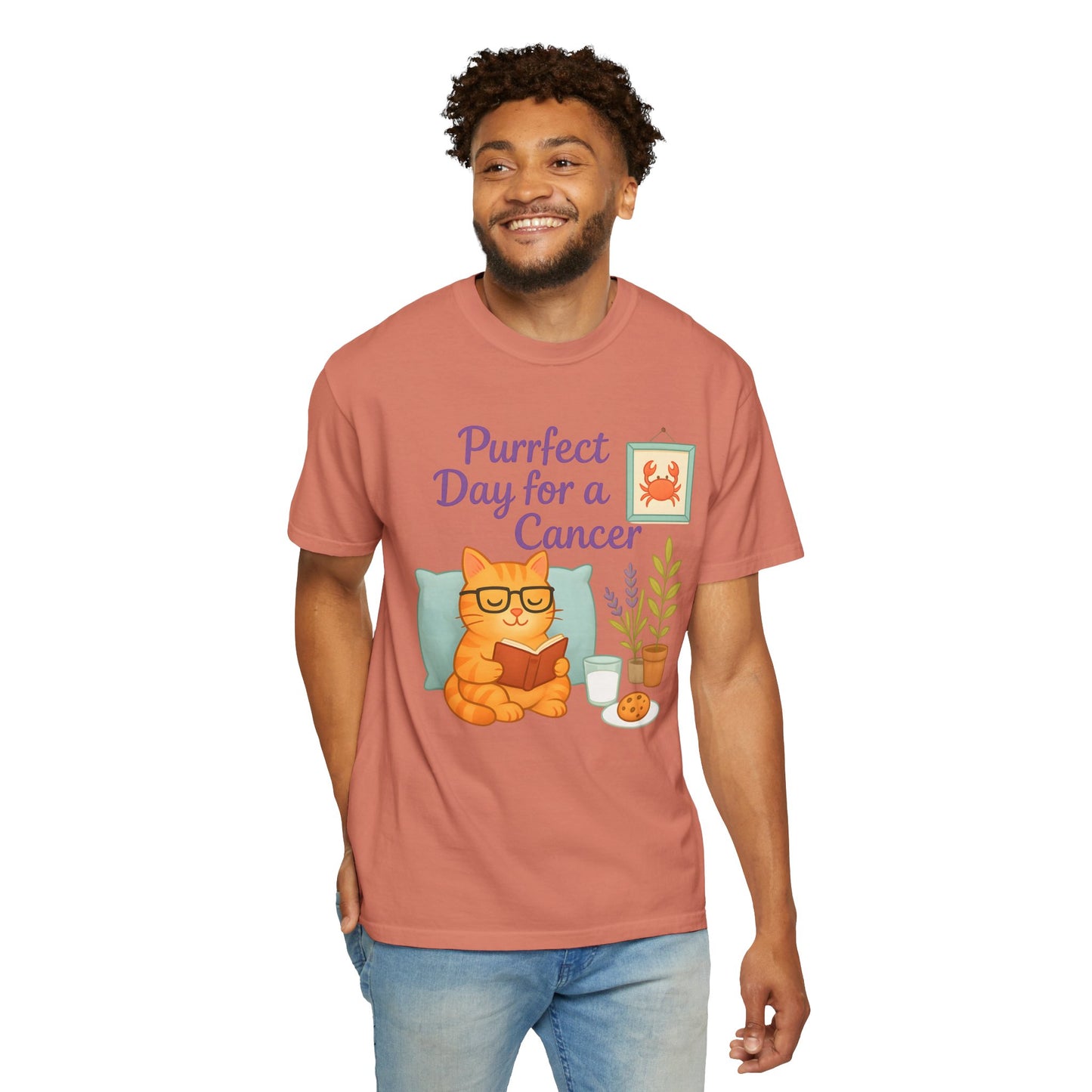 Purrfect Day for a Cancer – Funny Zodiac Cat Tee